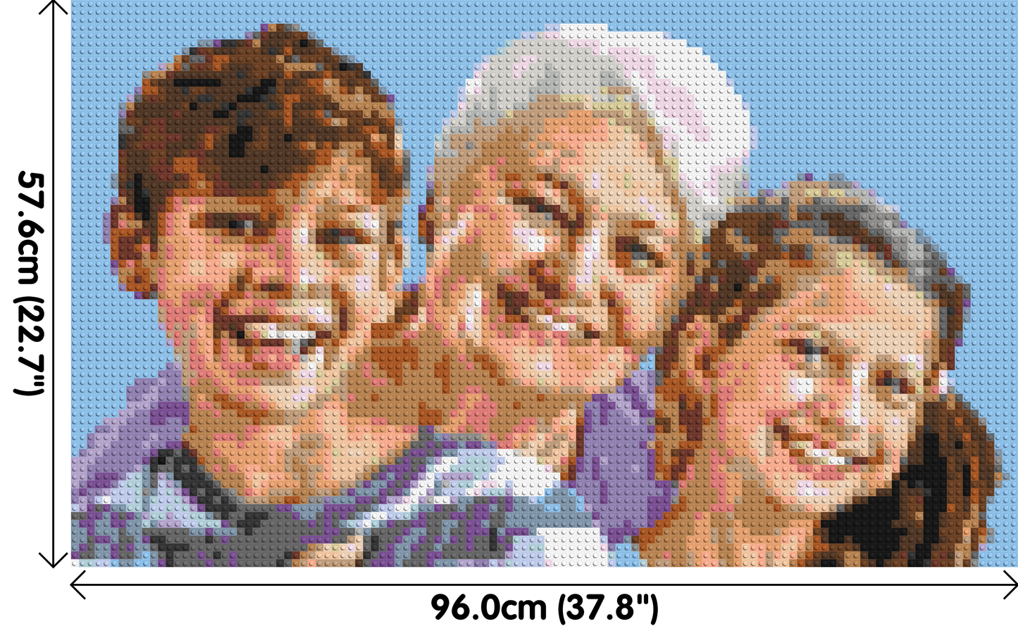 Geschenkkarte - Individuelles Baustein-Mosaik - 3x5/5x3 Grundplatten