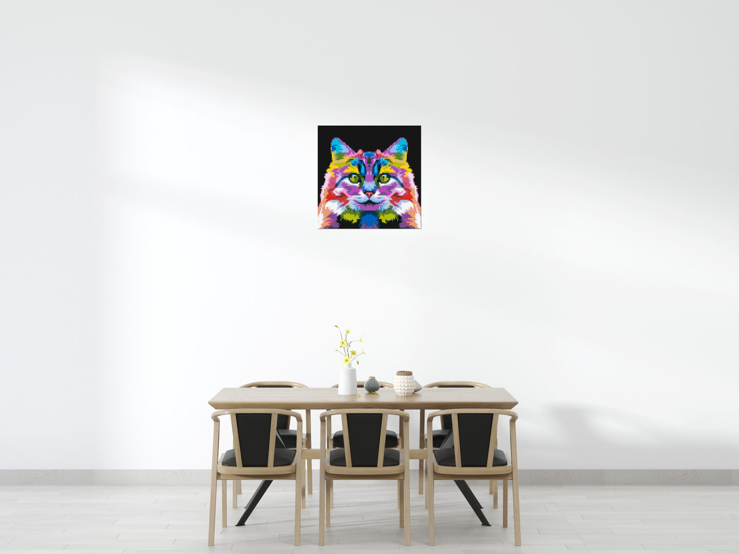 Cat #2 Colourful Pop Art - Brick Art Mosaic Kit 4x4 large