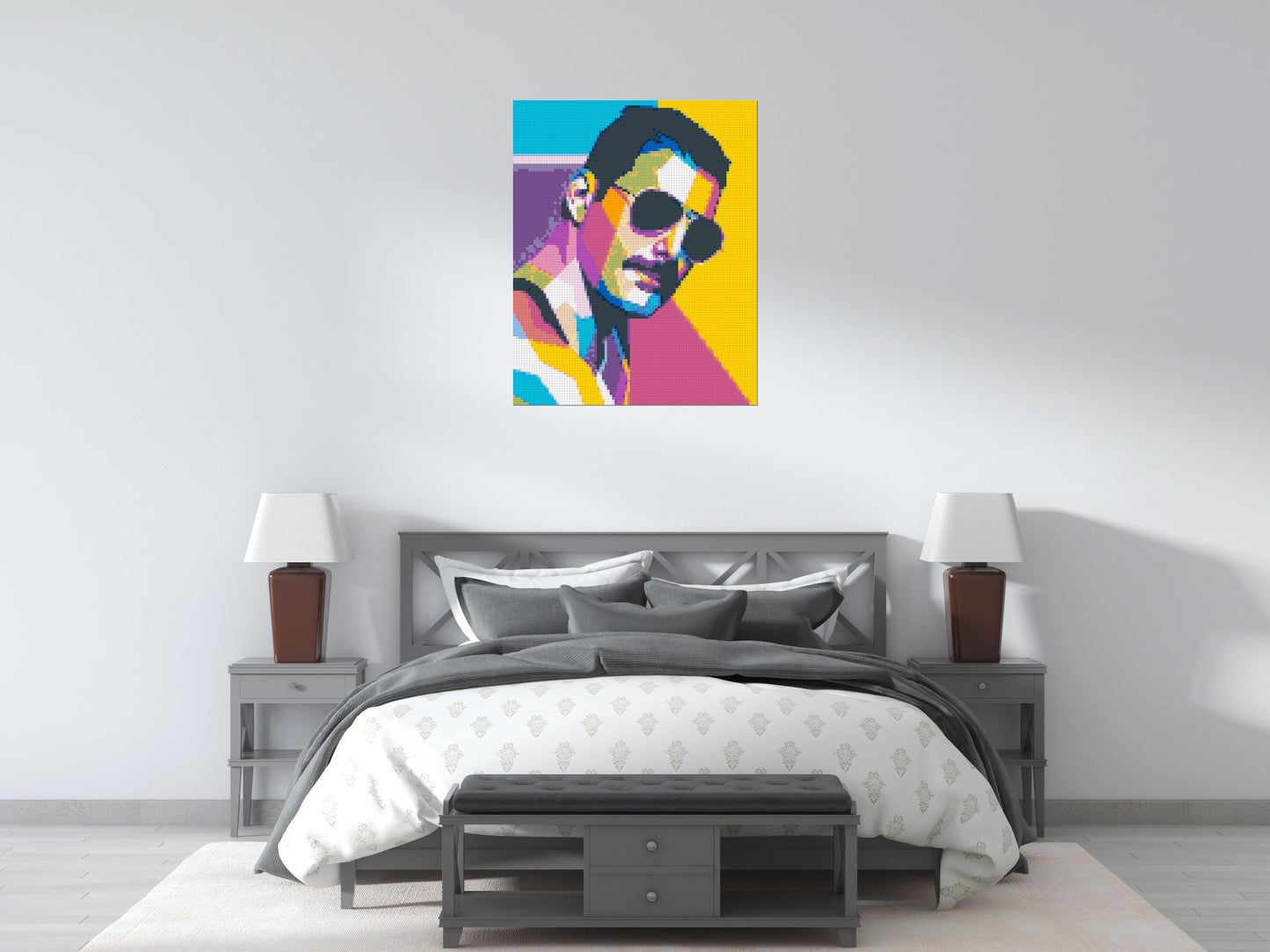 Freddie Mercury - Brick Art Mosaic Kit 4x5 large