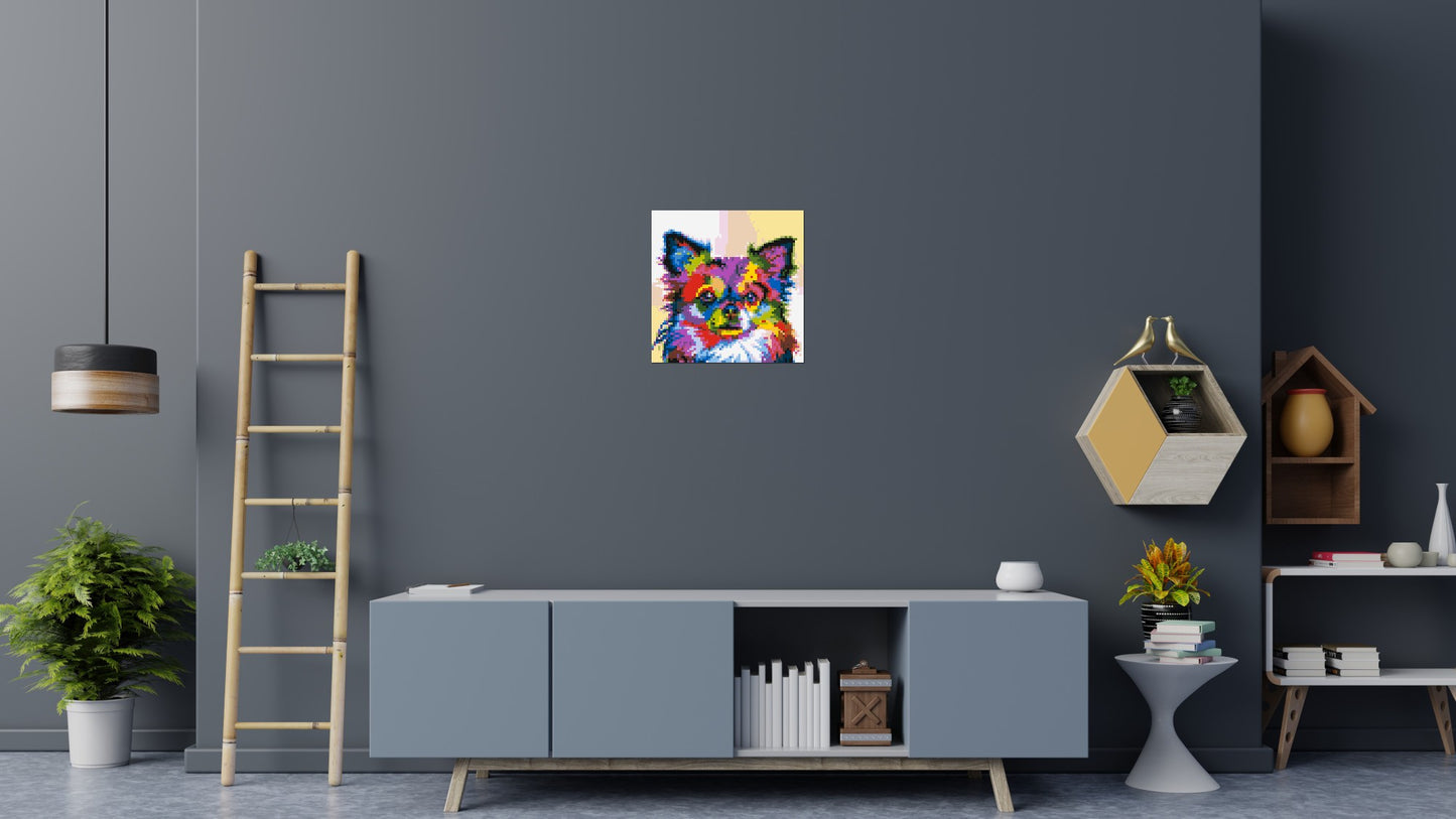 Chihuahua Colourful Pop Art - Brick Art Mosaic Kit 3x3 large