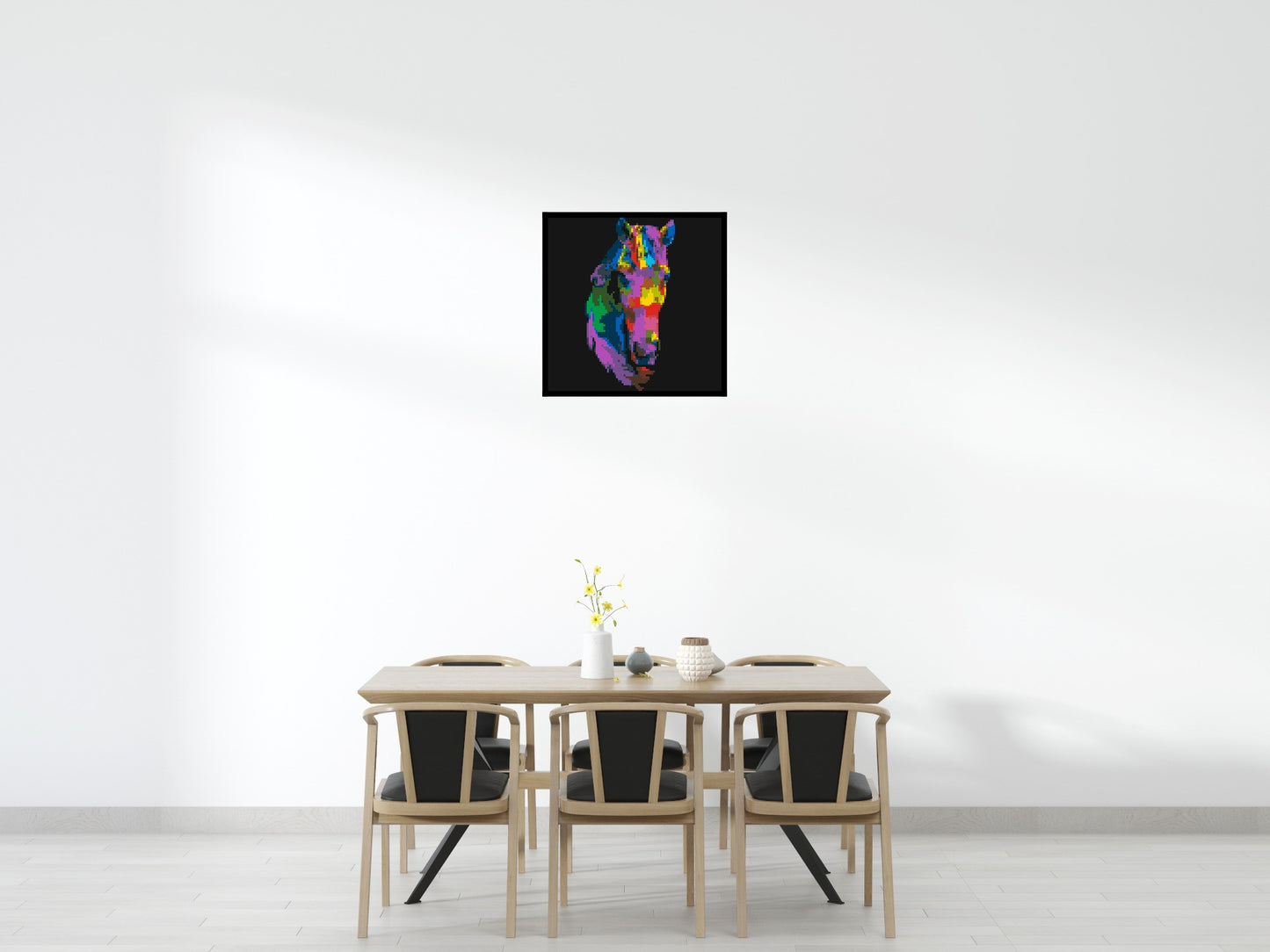 Horse Colourful Pop Art - Brick Art Mosaic Kit 4x4 large