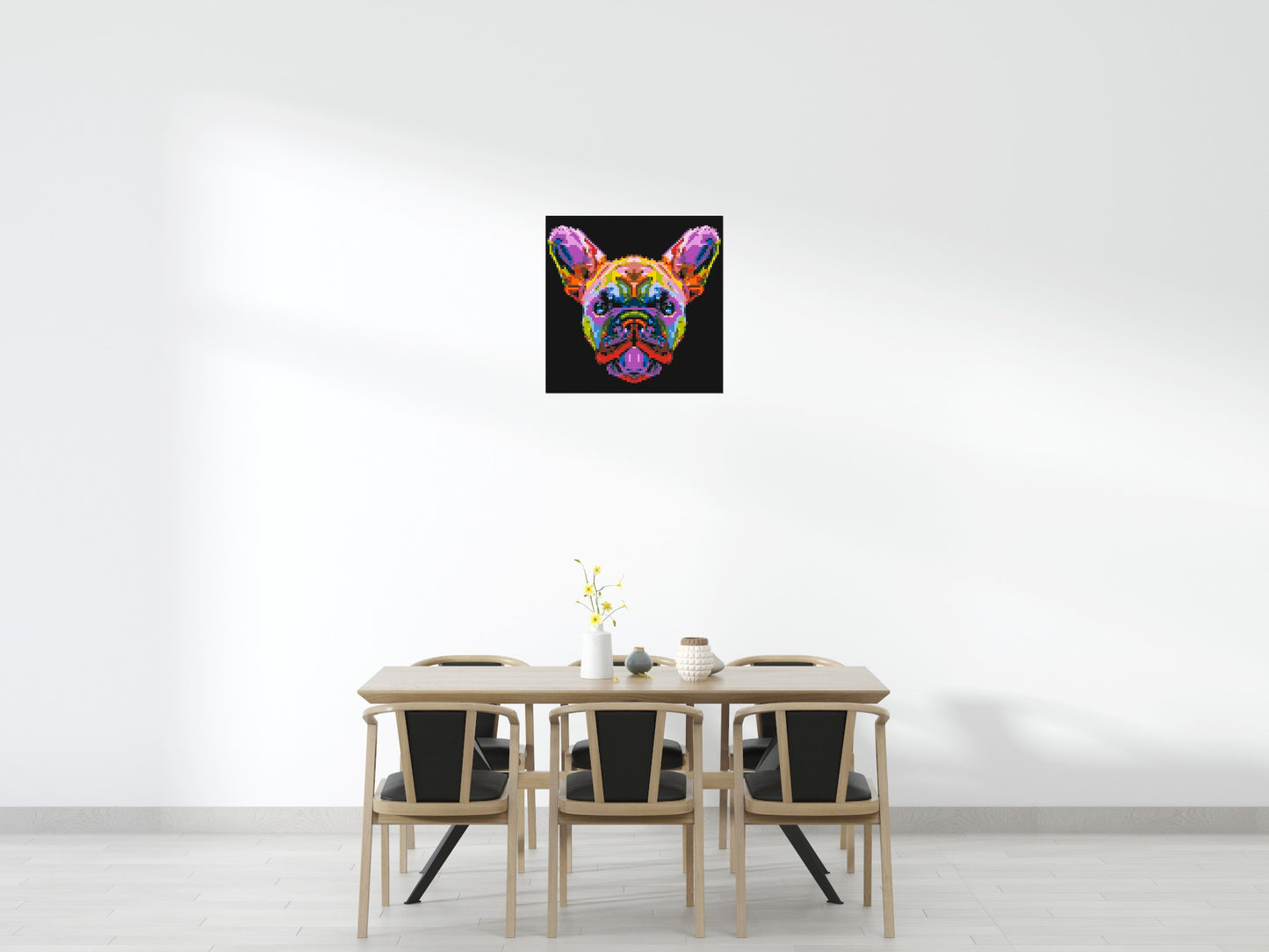 French Bulldog Colourful Pop Art - Brick Art Mosaic Kit 4x4 large
