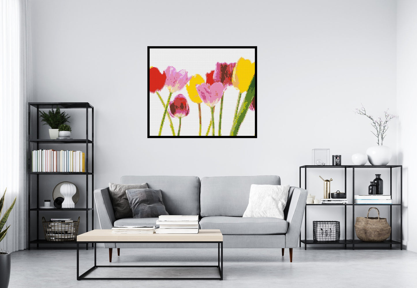 Colourful Tulips - Brick Art Mosaic Kit 6x5 large
