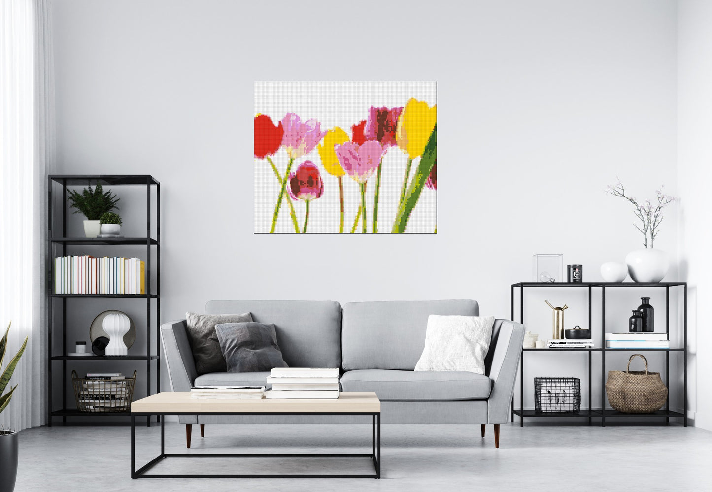 Colourful Tulips - Brick Art Mosaic Kit 6x5 large