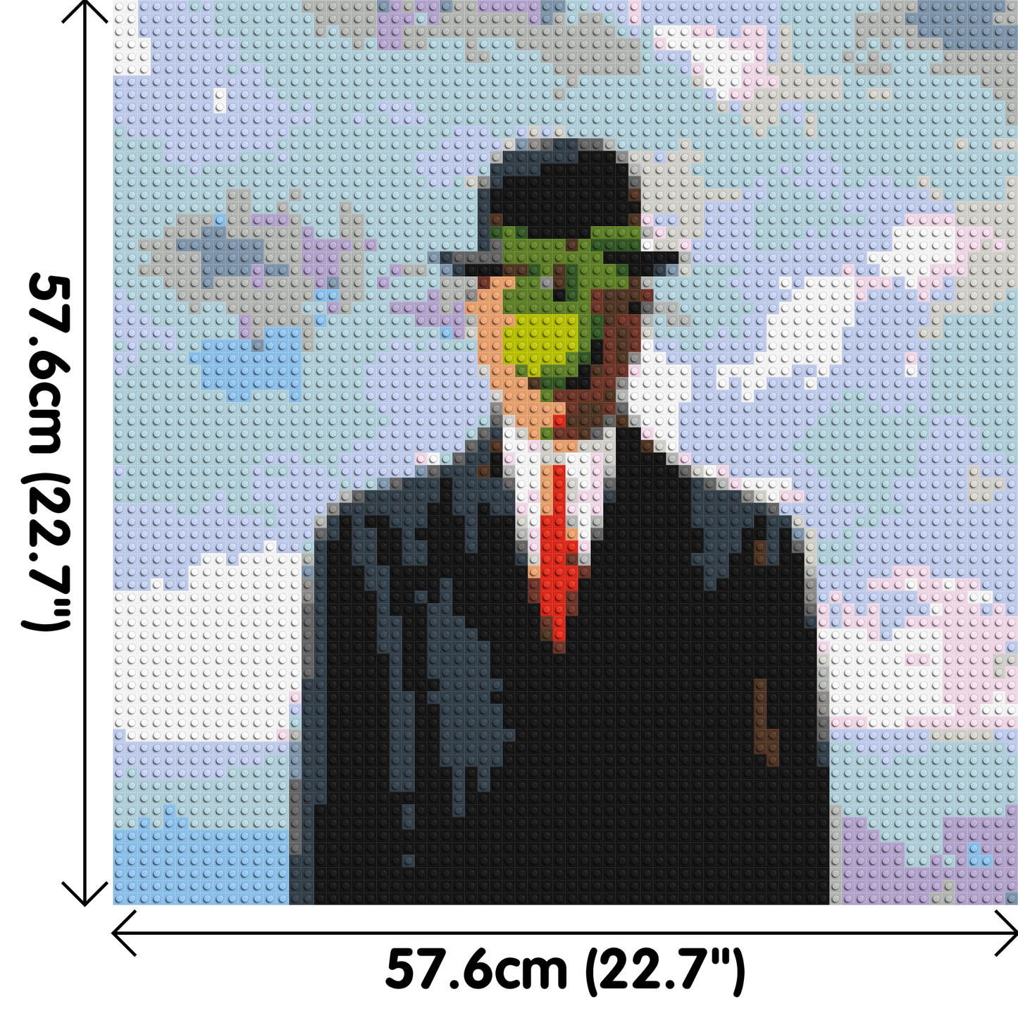 The Son of Man by René Magritte - Brick Art Mosaic Kit 3x3 large