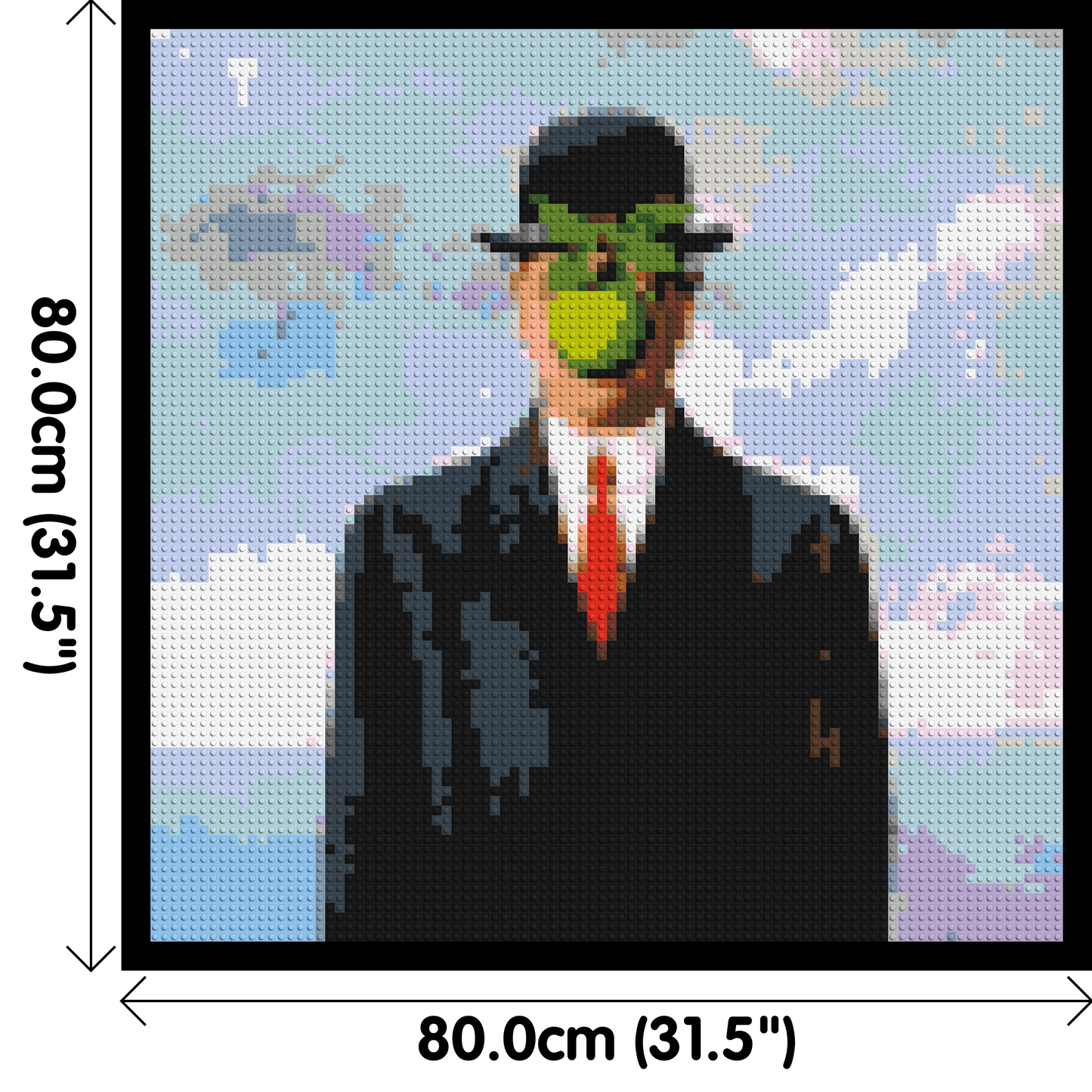 The Son of Man by René Magritte - Brick Art Mosaic Kit 4x4 large