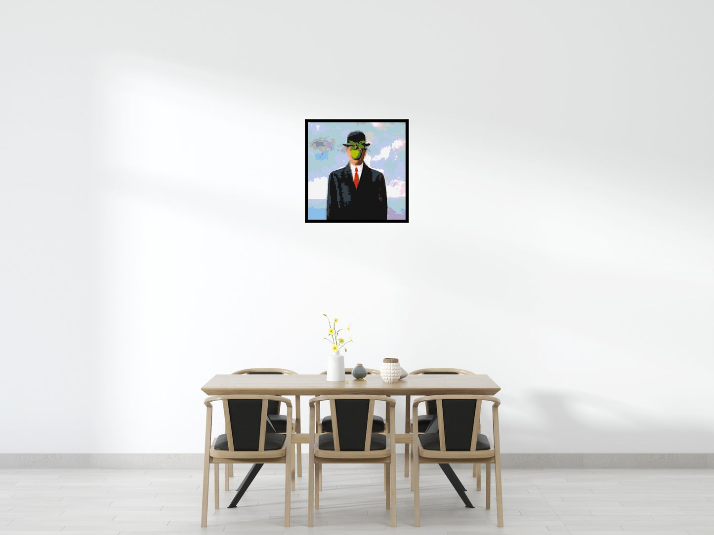 The Son of Man by René Magritte - Brick Art Mosaic Kit 4x4 large