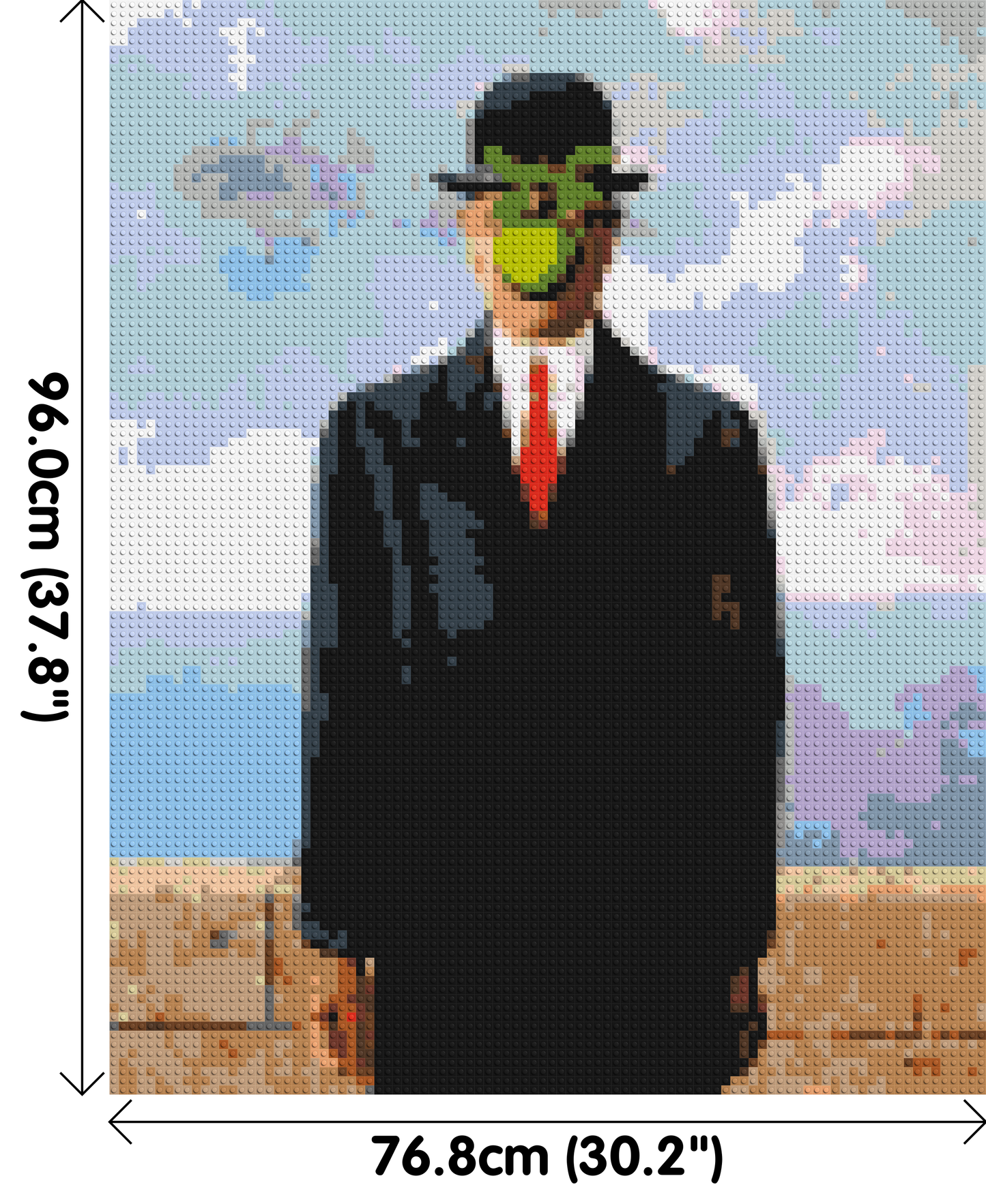 The Son of Man by René Magritte - Brick Art Mosaic Kit 4x5 large