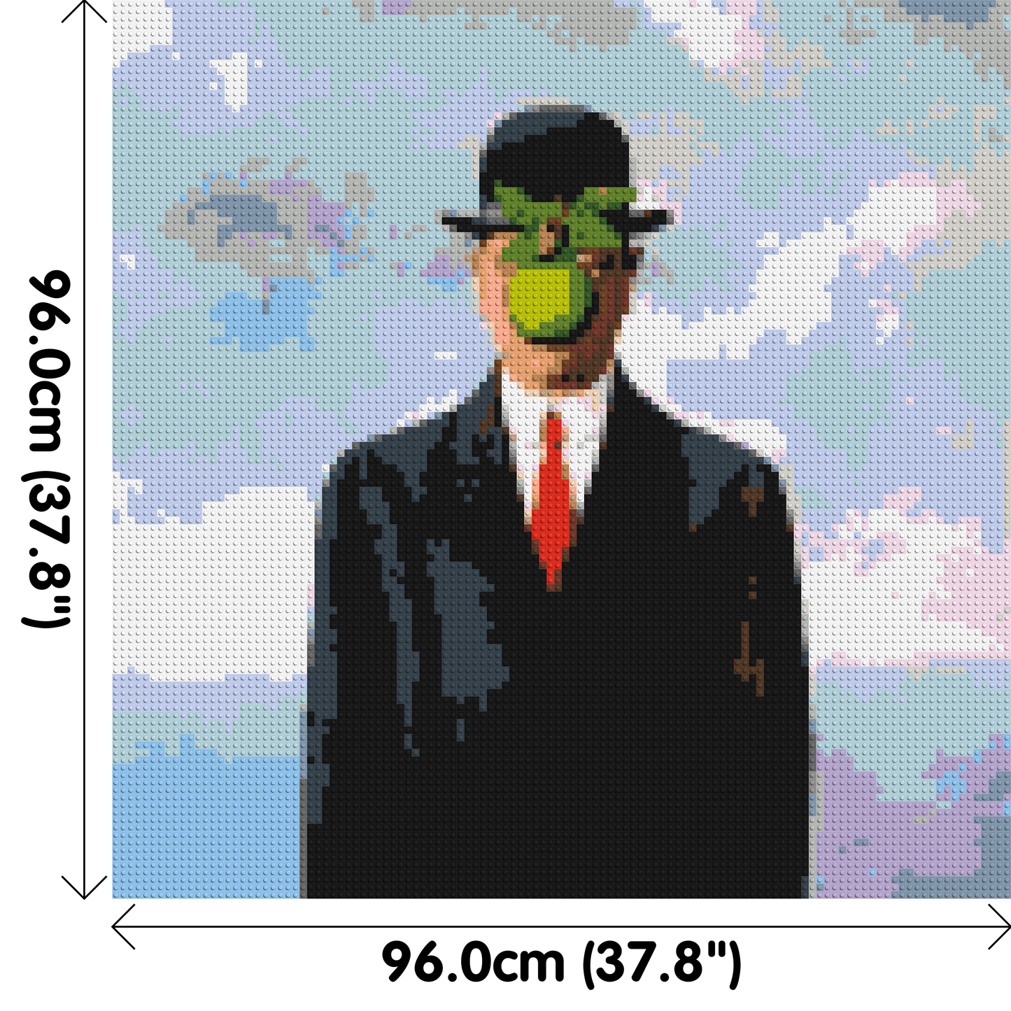 The Son of Man by René Magritte - Brick Art Mosaic Kit 5x5 large
