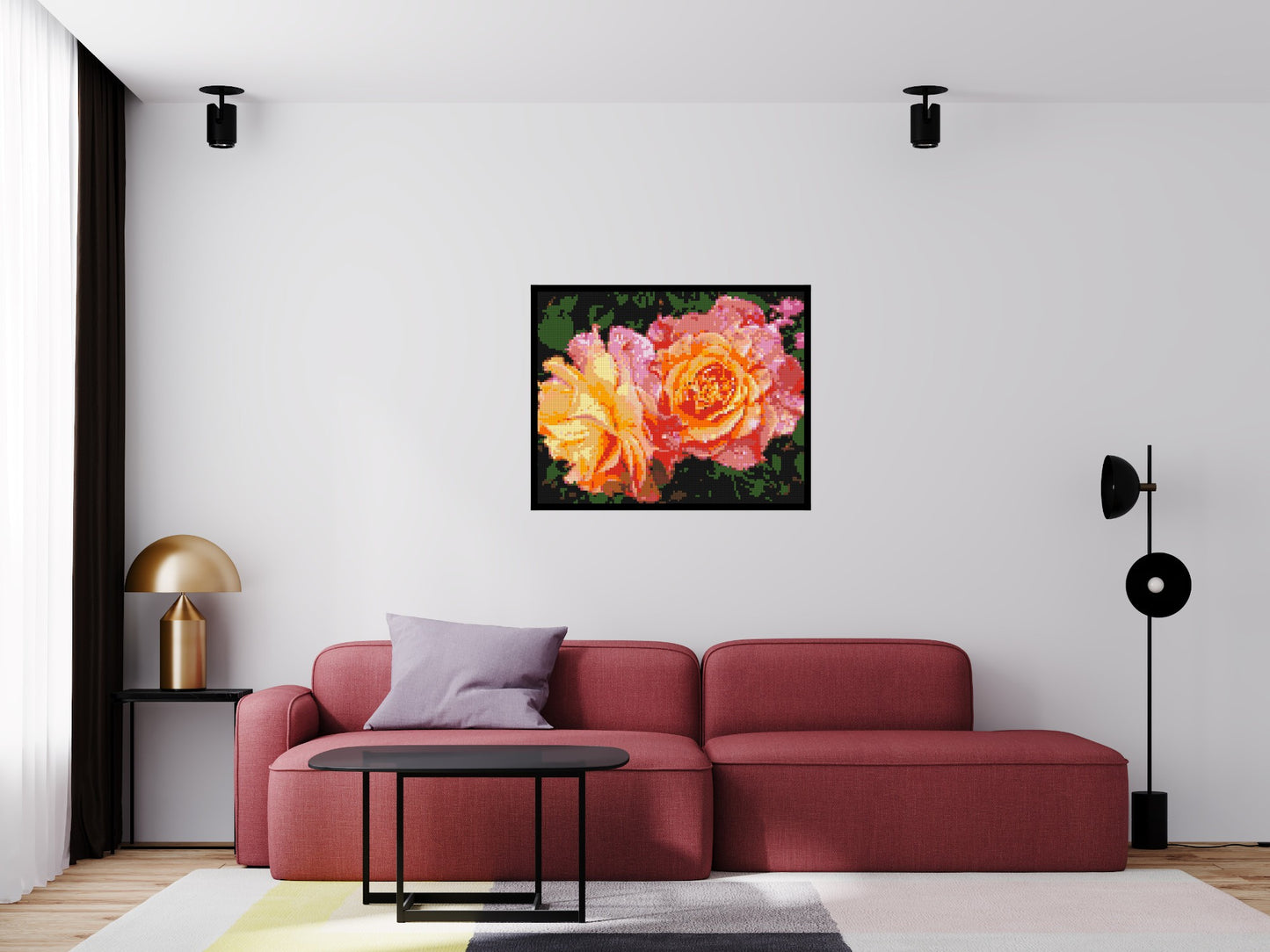 Roses - Brick Art Mosaic Kit 5x4 large