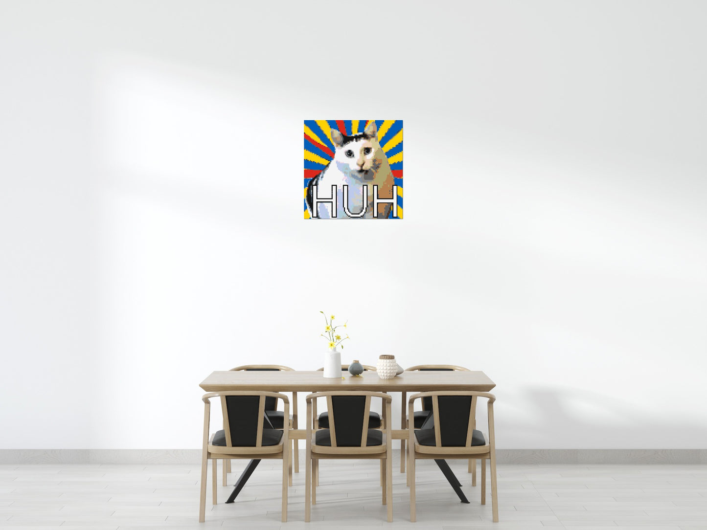 Huh Cat Meme - Brick Art Mosaic Kit 4x4 large