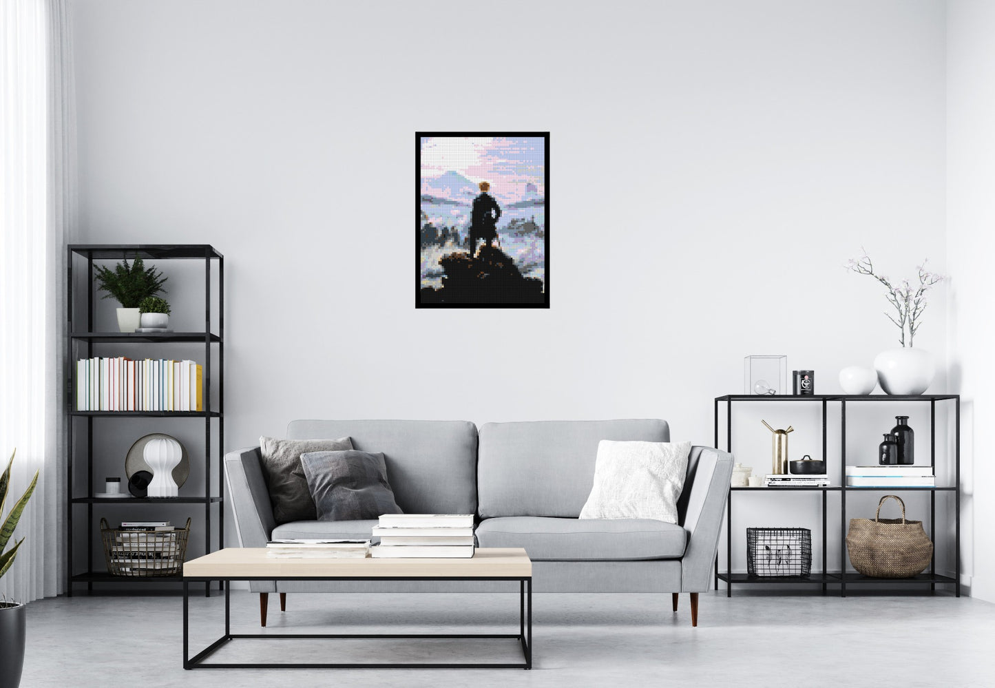Wanderer Above the Sea of Fog by Caspar D. Friedrich - Brick Art Mosaic Kit 3x4 large