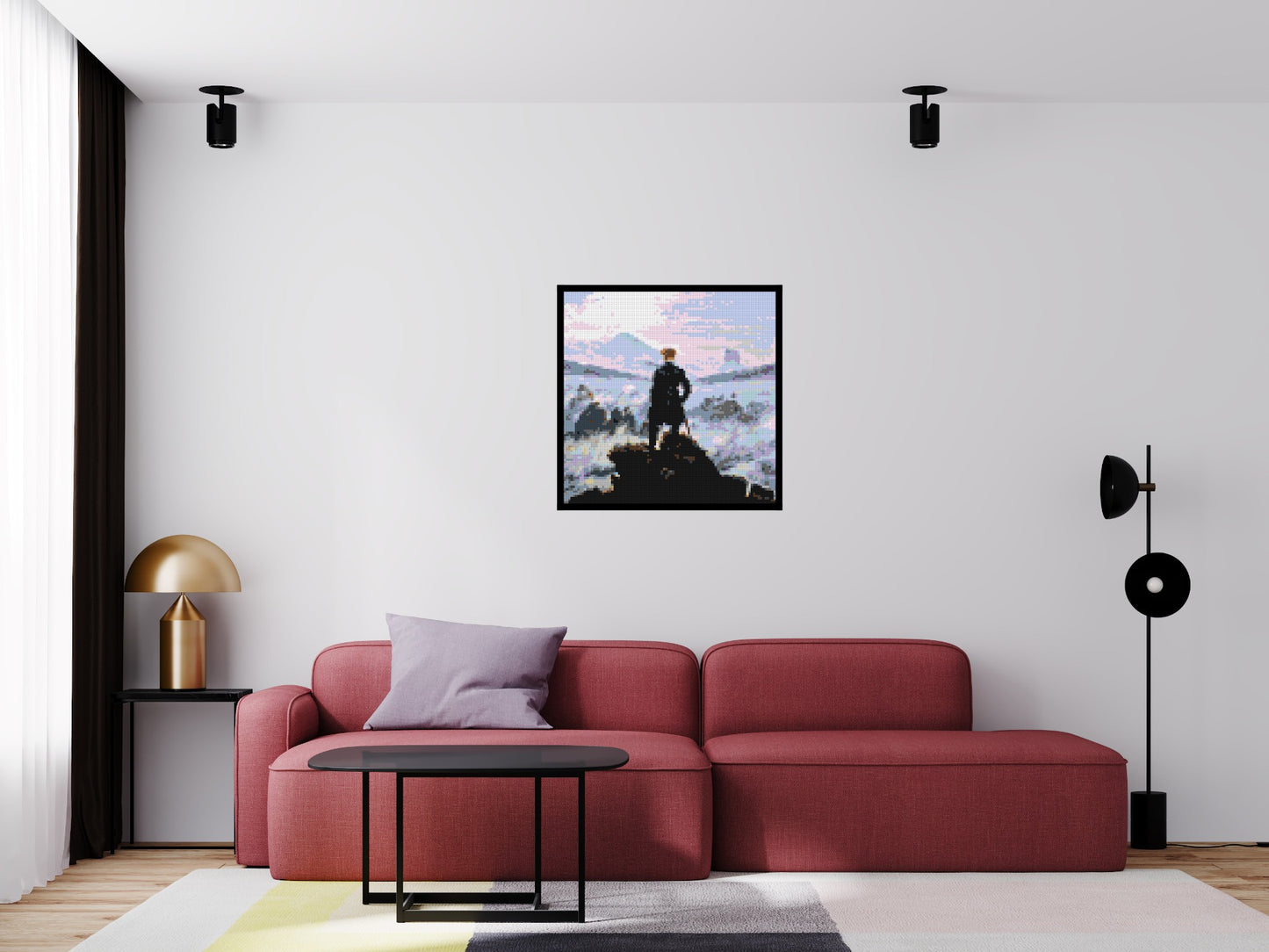 Wanderer Above the Sea of Fog by Caspar D. Friedrich - Brick Art Mosaic Kit 4x4 large