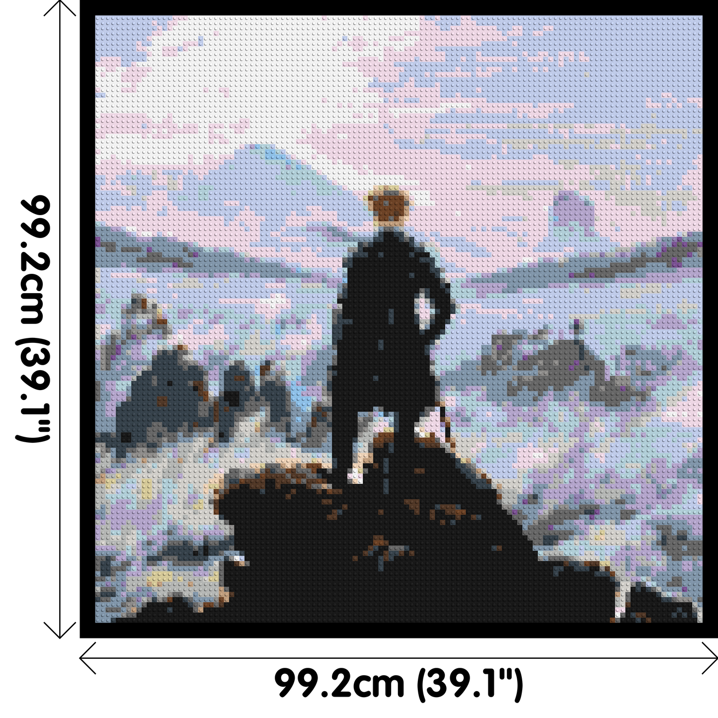Wanderer Above the Sea of Fog by Caspar D. Friedrich - Brick Art Mosaic Kit 5x5 large