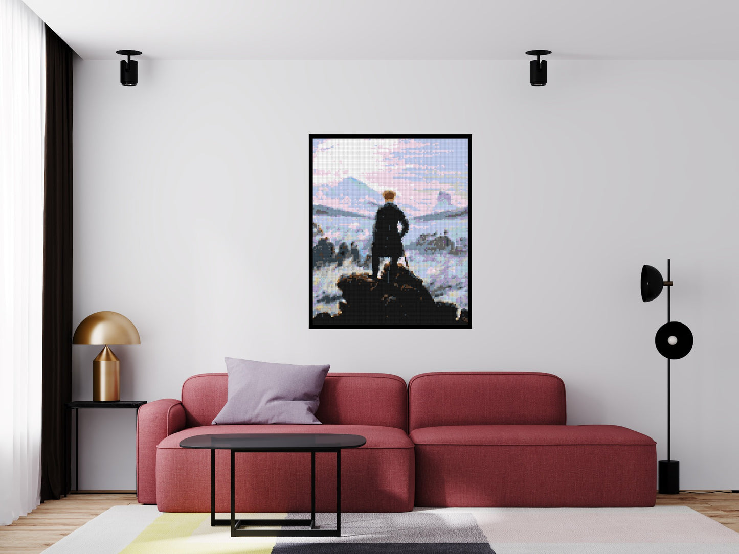 Wanderer Above the Sea of Fog by Caspar D. Friedrich - Brick Art Mosaic Kit 5x6 large