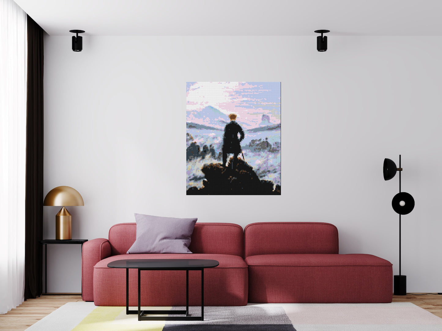 Wanderer Above the Sea of Fog by Caspar D. Friedrich - Brick Art Mosaic Kit 5x6 large