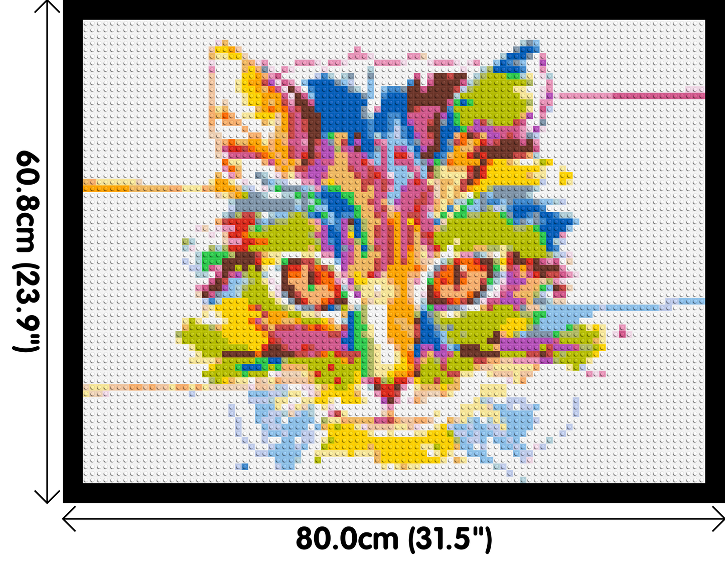 Abstract Cat Colourful Pop Art - Brick Art Mosaic Kit 4x3 large
