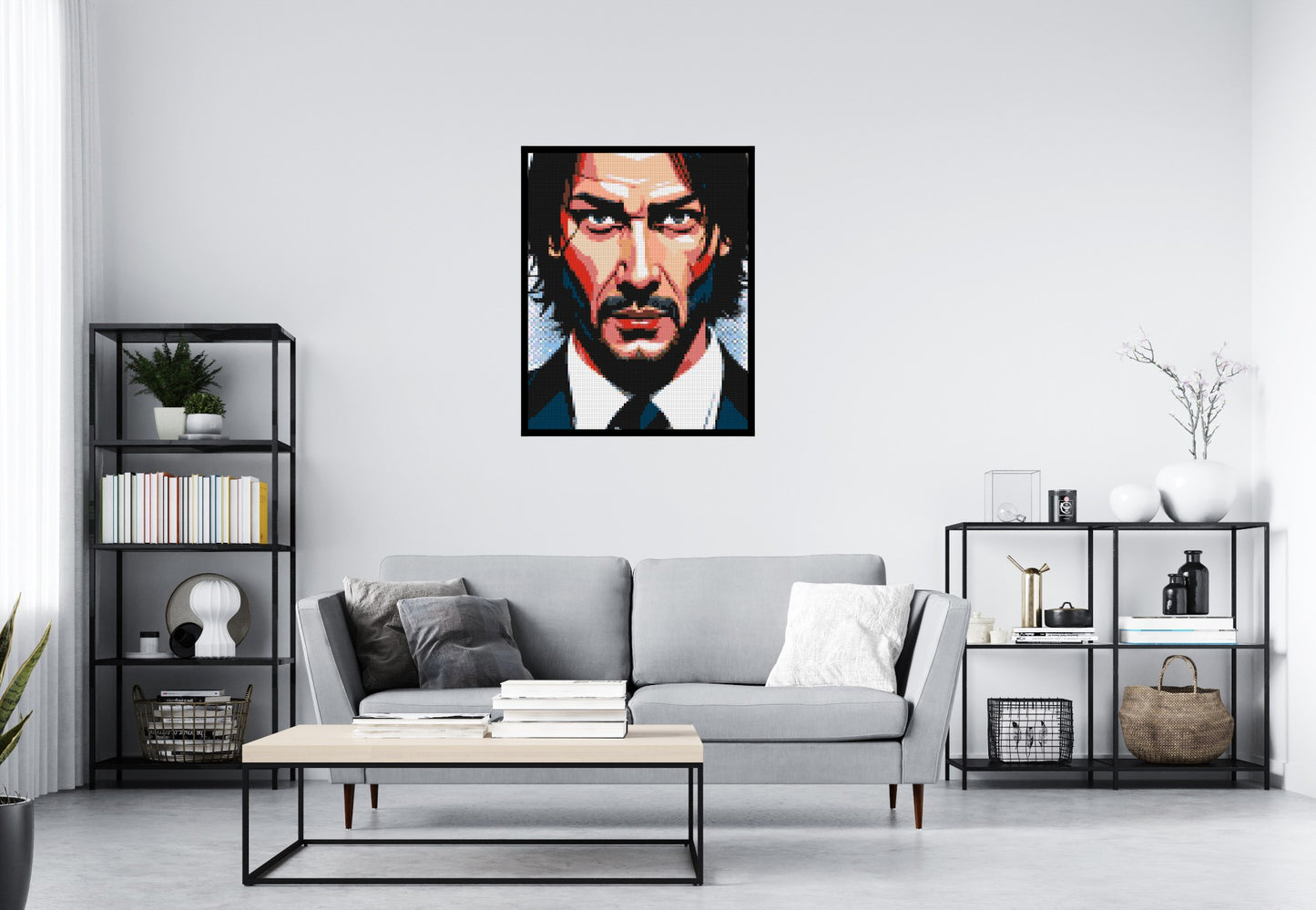 Keanu Reeves as John Wick - Brick Art Mosaic Kit 4x5 large