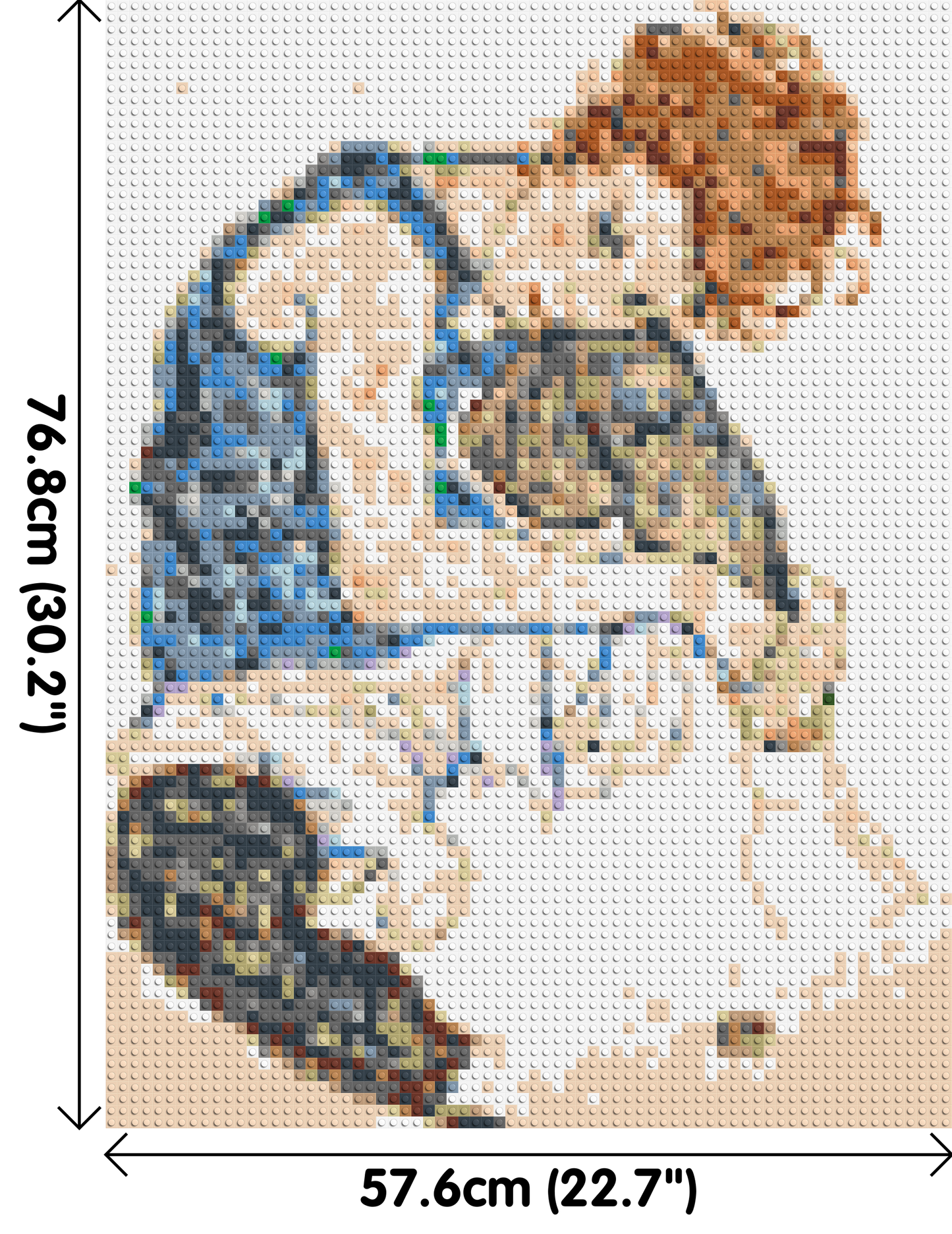 Woman Sitting with Bent Knee by Egon Schiele - Brick Art Mosaic Kit 3x4 large