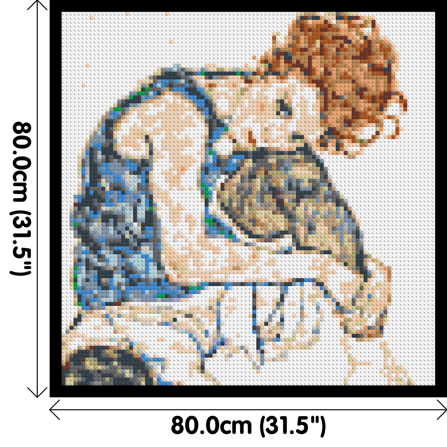 Woman Sitting with Bent Knee by Egon Schiele - Brick Art Mosaic Kit 4x4 large