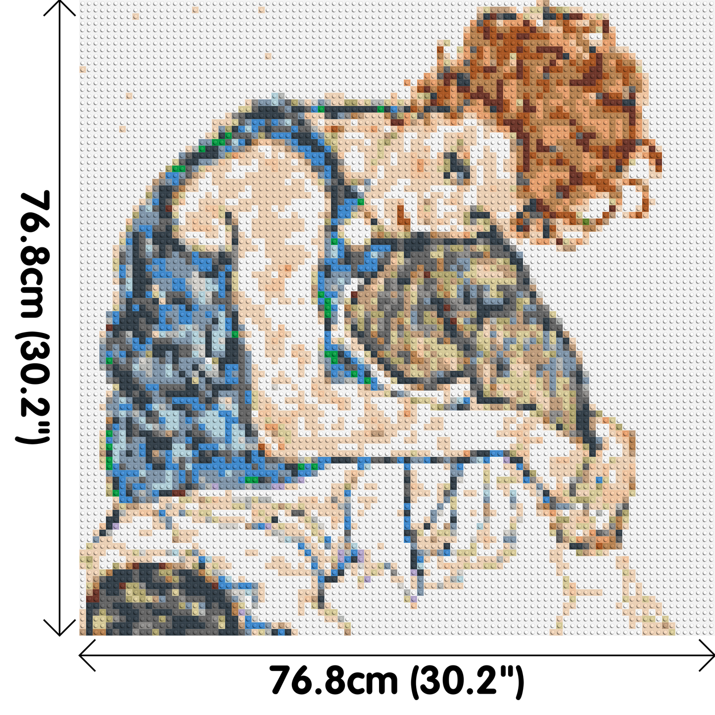 Woman Sitting with Bent Knee by Egon Schiele - Brick Art Mosaic Kit 4x4 large
