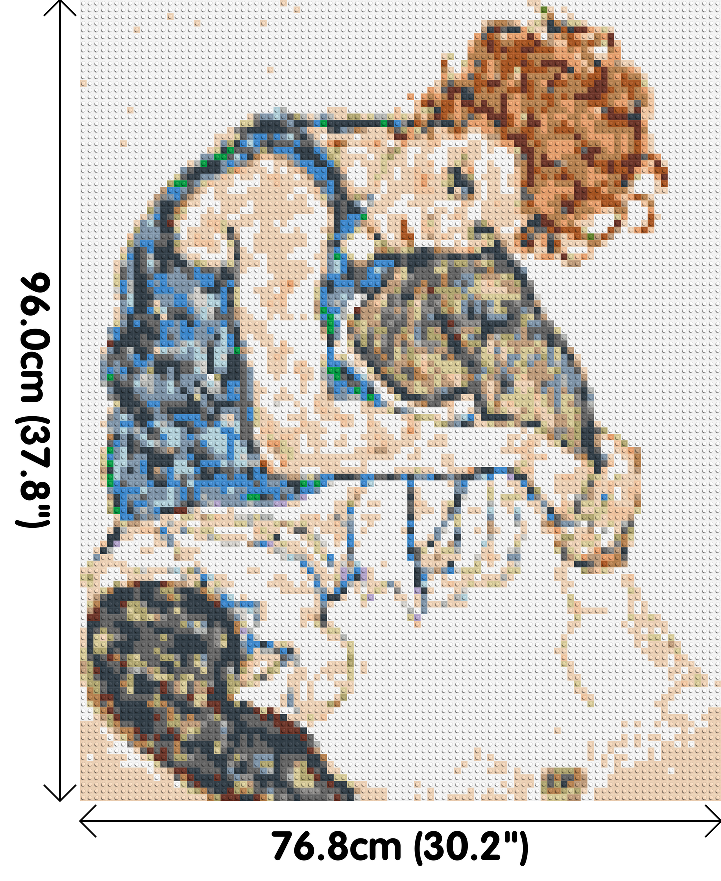 Woman Sitting with Bent Knee by Egon Schiele - Brick Art Mosaic Kit 4x5 large