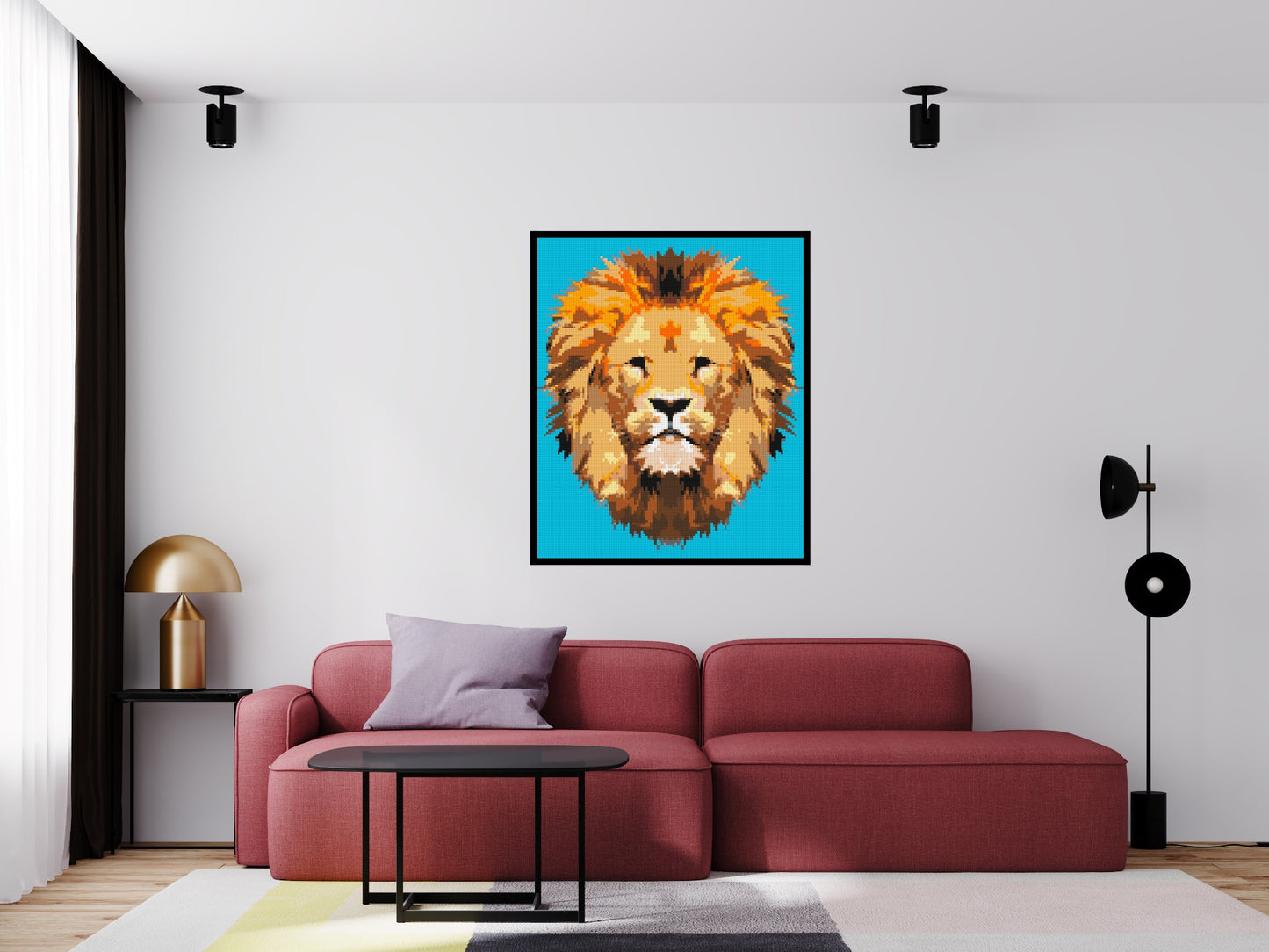 Lion King Pop Art - Brick Art Mosaic Kit 5x6 large