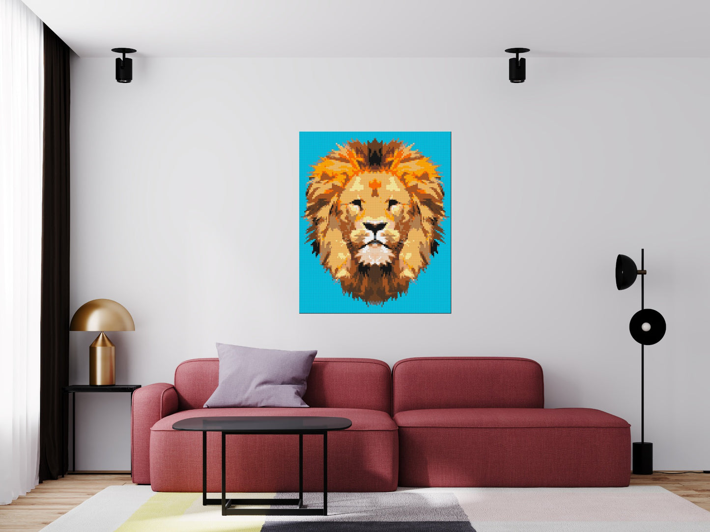 Lion King Pop Art - Brick Art Mosaic Kit 5x6 large