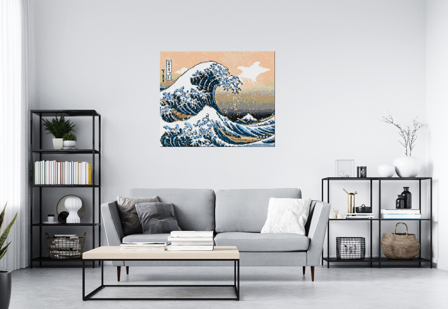 The Great Wave Off Kanagawa by Katsushika Hokusai - Brick Art Mosaic Kit 6x5 large