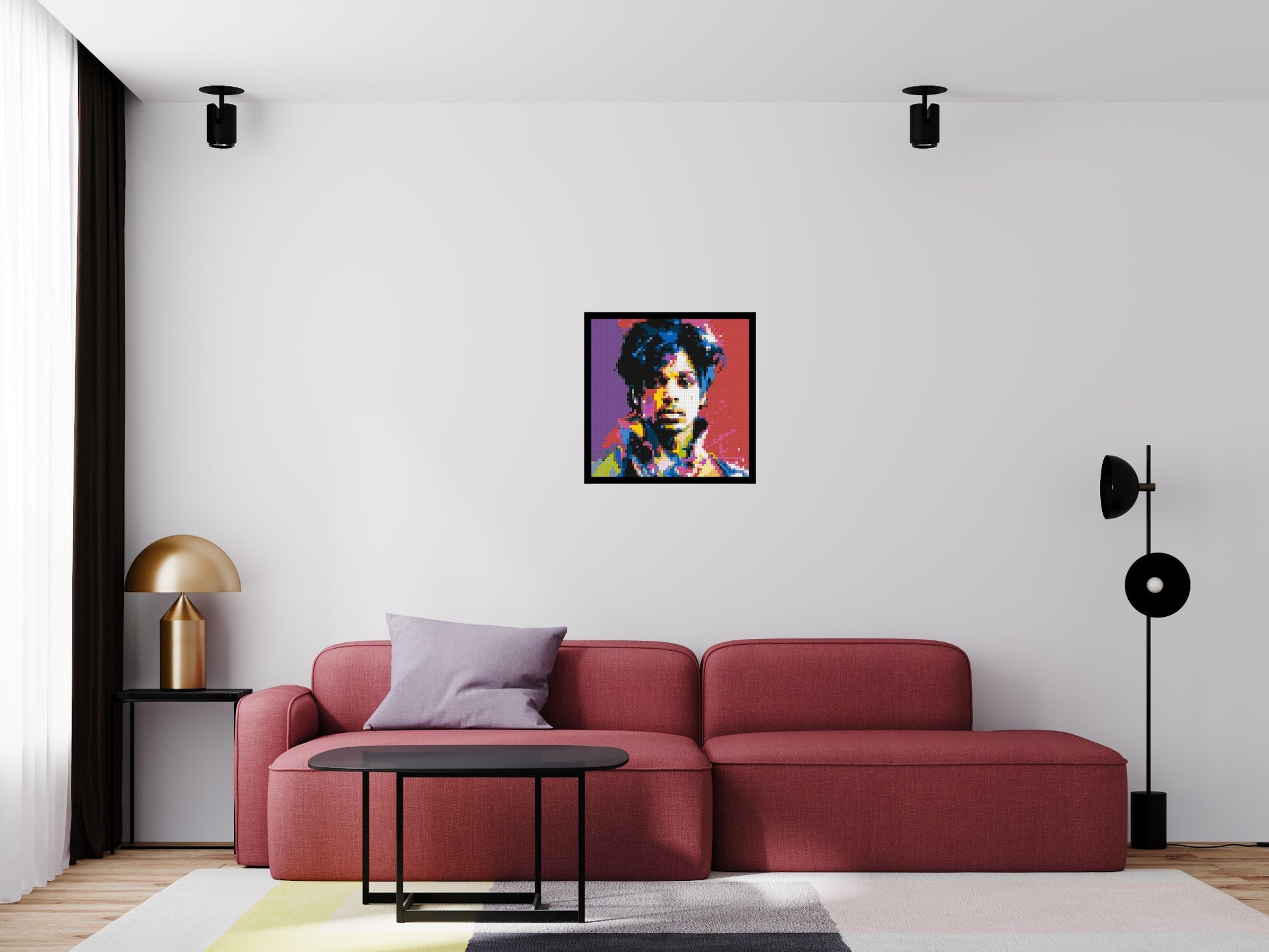 Prince - Brick Art Mosaic Kit 3x3 scene with frame