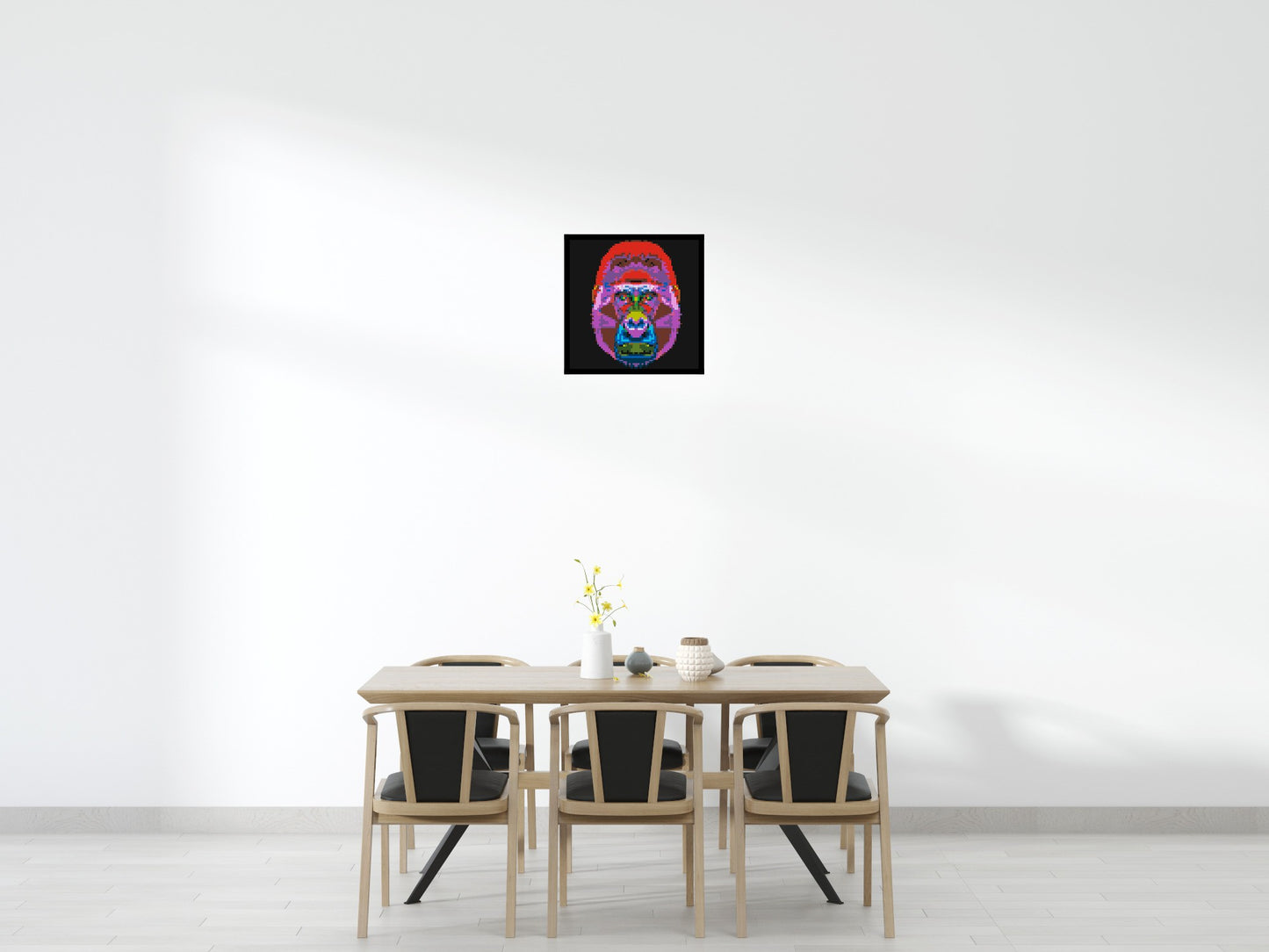 Gorilla Colourful Pop Art - Brick Art Mosaic Kit 3x3 large