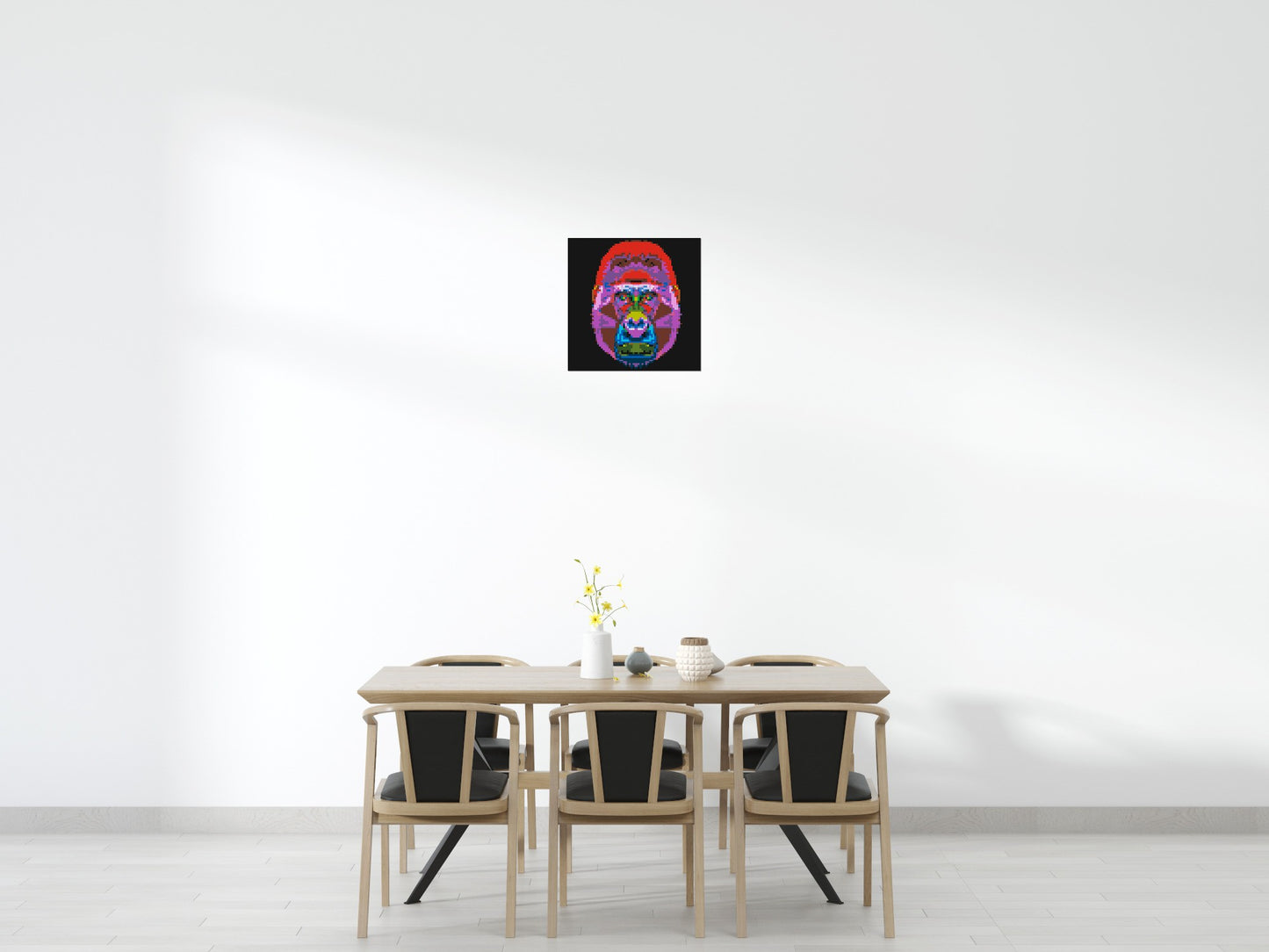 Gorilla Colourful Pop Art - Brick Art Mosaic Kit 3x3 large