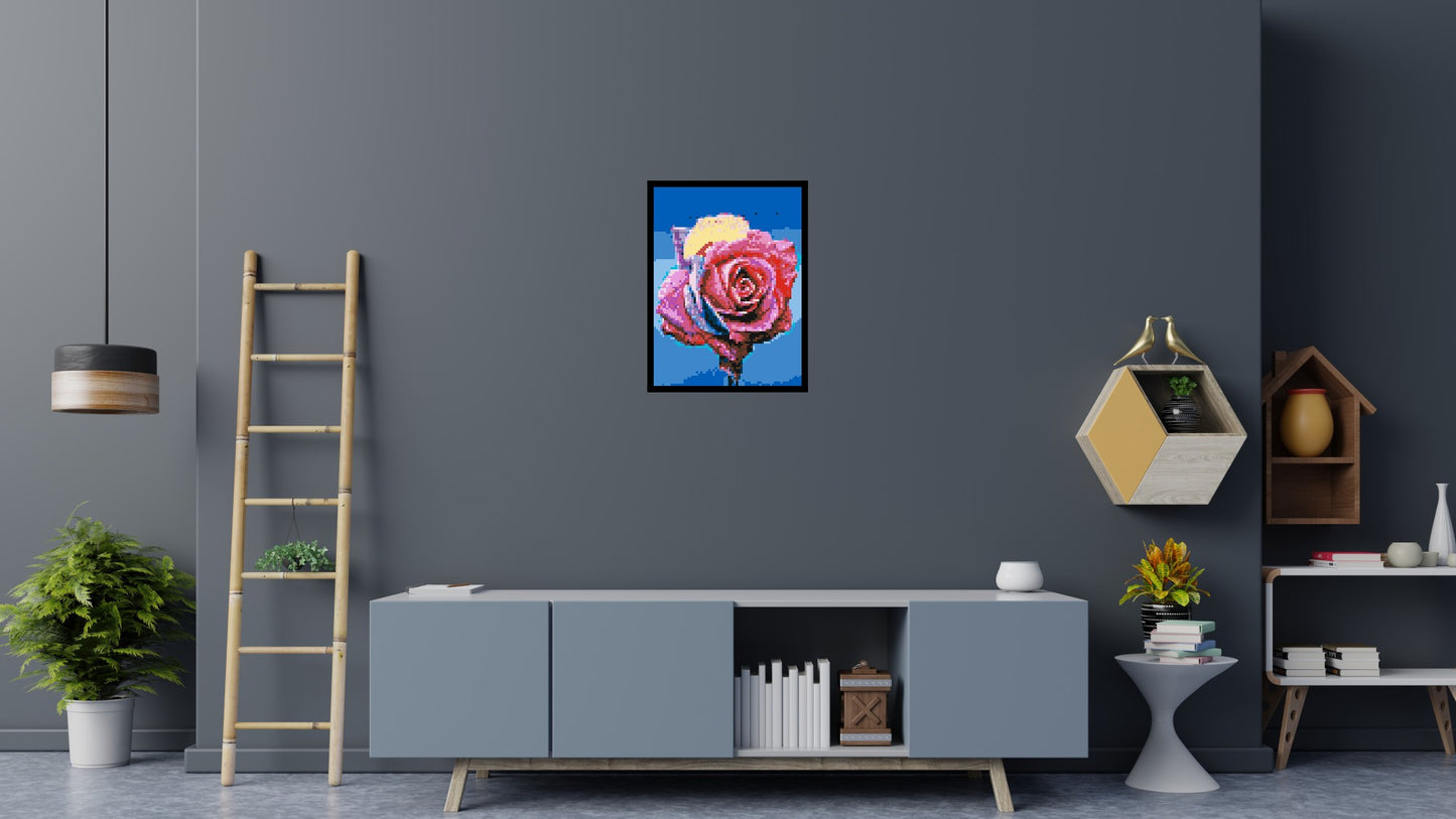 Colourful Rose - Brick Art Mosaic Kit 3x4 large