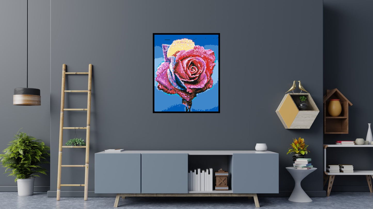 Colourful Rose - Brick Art Mosaic Kit 5x6 large