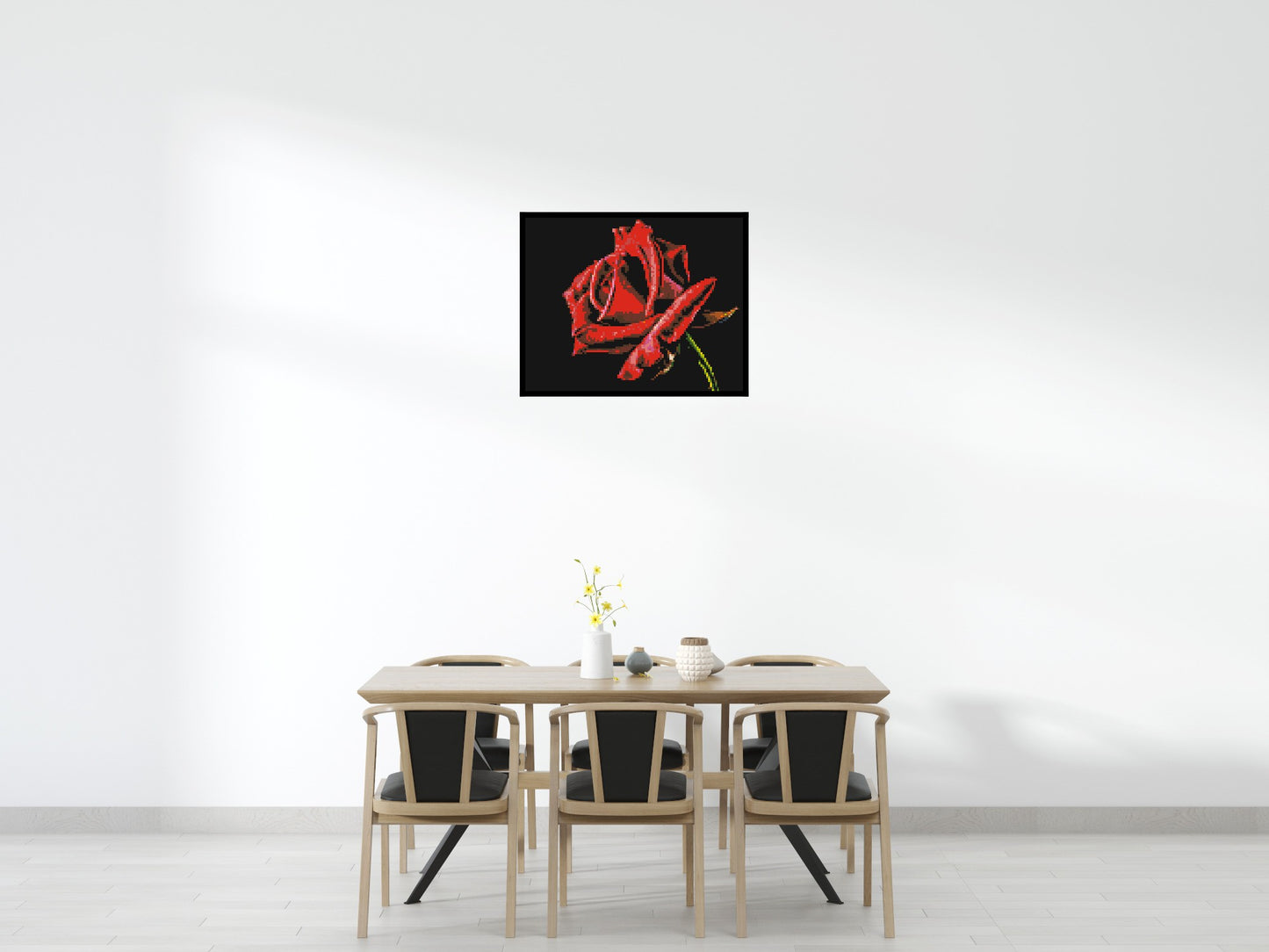 Red Rose - Brick Art Mosaic Kit 5x4 large