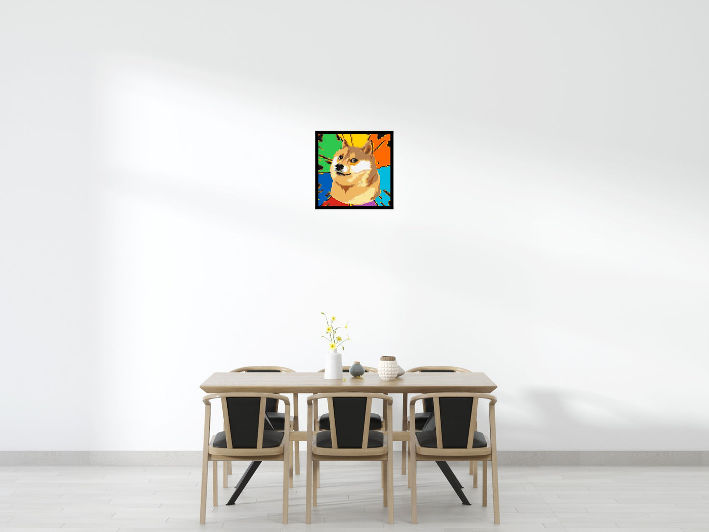 Colourful Doge Meme - Brick Art Mosaic Kit 3x3 large