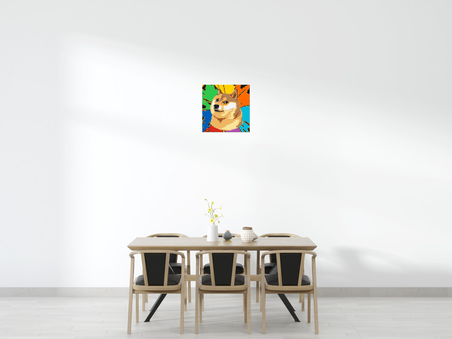 Colourful Doge Meme - Brick Art Mosaic Kit 3x3 large