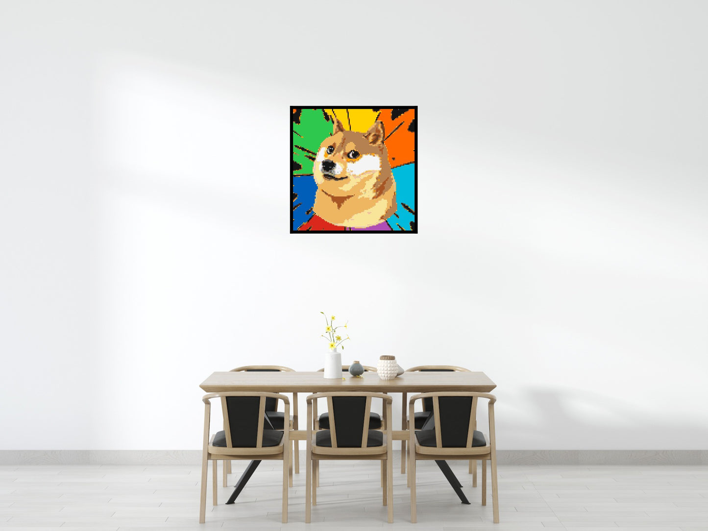 Colourful Doge Meme - Brick Art Mosaic Kit 5x5 large
