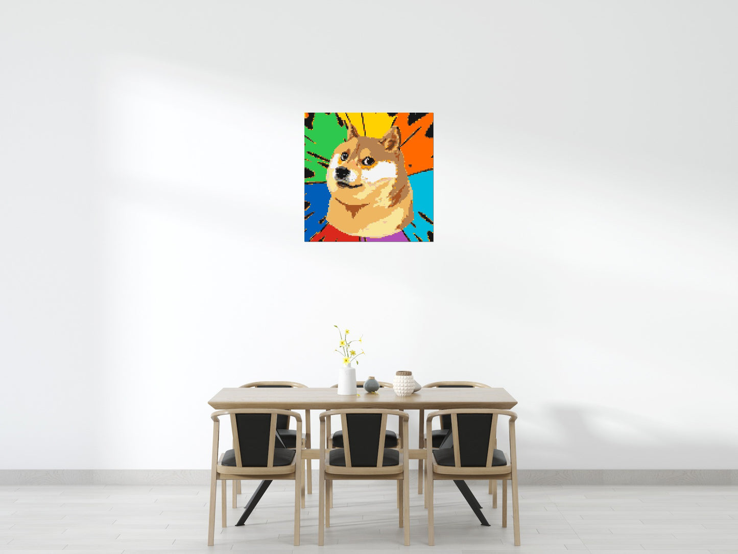 Colourful Doge Meme - Brick Art Mosaic Kit 5x5 large
