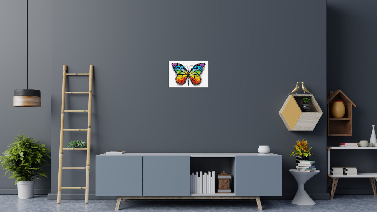 Butterfly Colourful Pop Art - Brick Art Mosaic Kit 3x2 large
