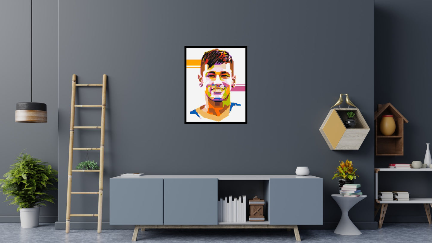 Neymar #2 - Brick Art Mosaic Kit 4x5 large
