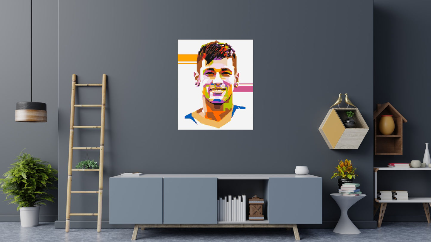 Neymar #2 - Brick Art Mosaic Kit 5x6 large
