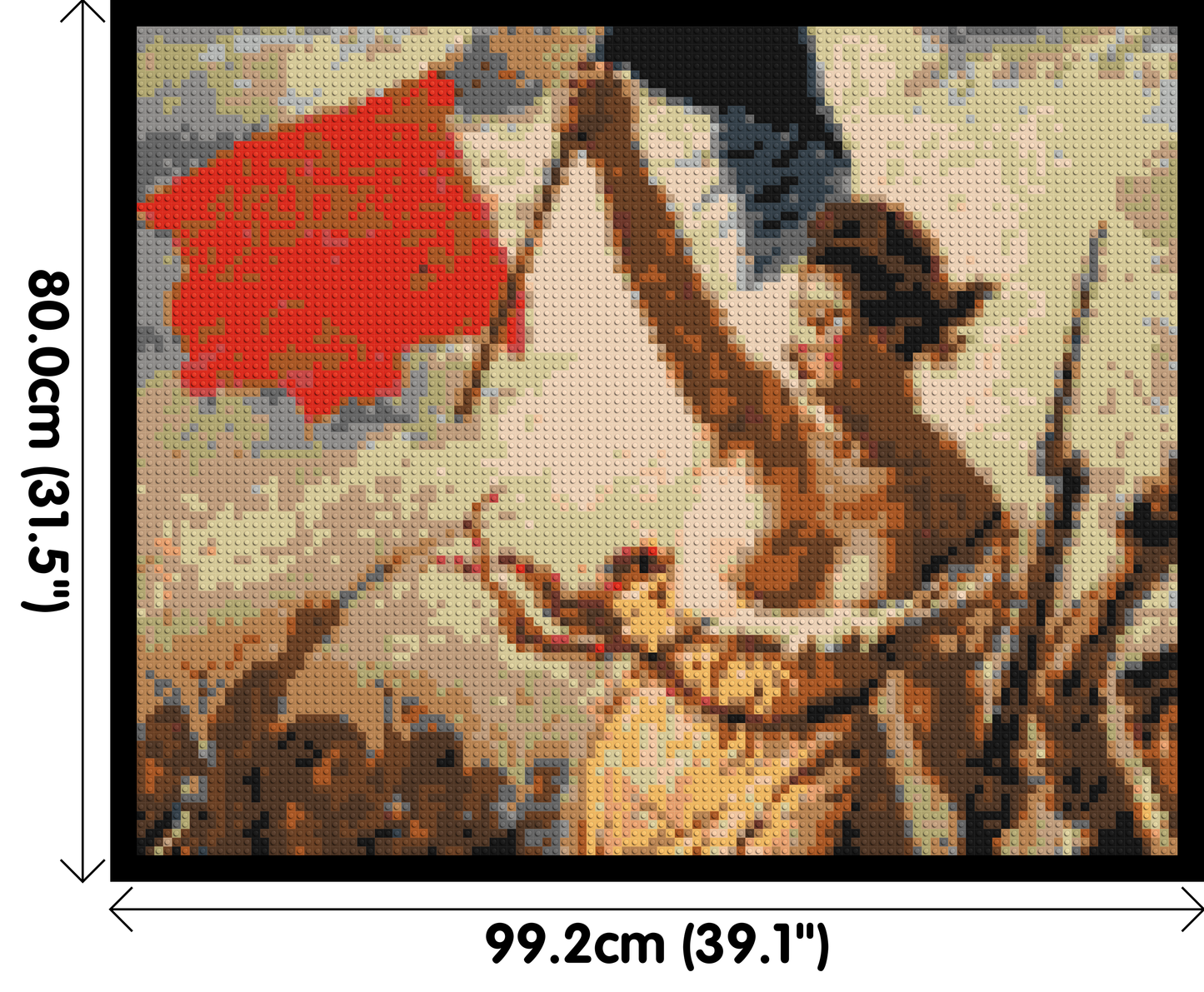 Detail of Liberty Leading The People by Eugène Delacroix - Brick Art Mosaic Kit 5x4 large