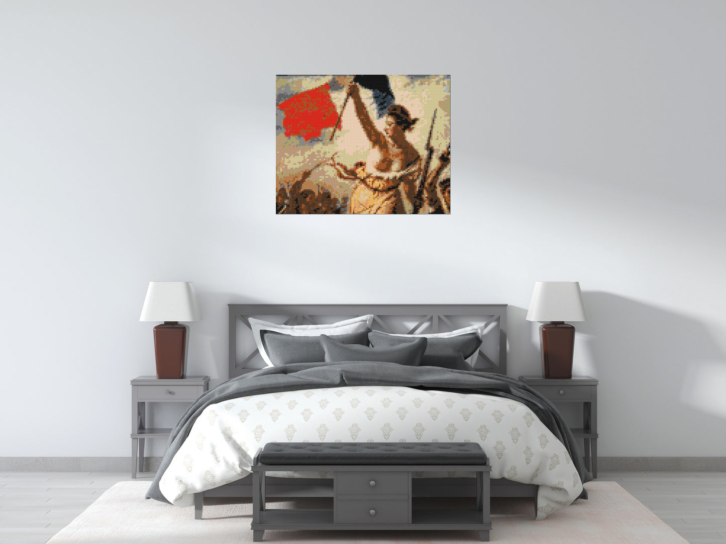 Detail of Liberty Leading The People by Eugène Delacroix - Brick Art Mosaic Kit 5x4 large