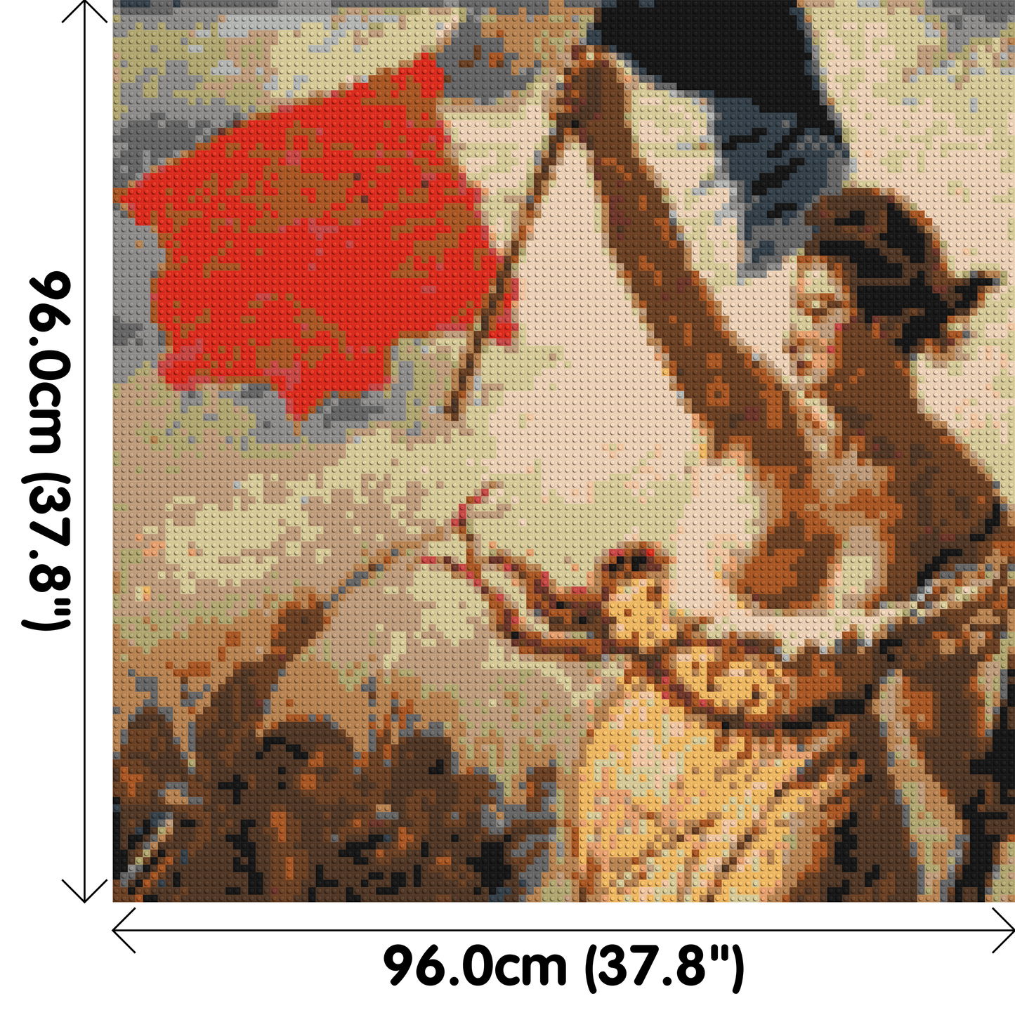 Detail of Liberty Leading The People by Eugène Delacroix - Brick Art Mosaic Kit 5x5 large