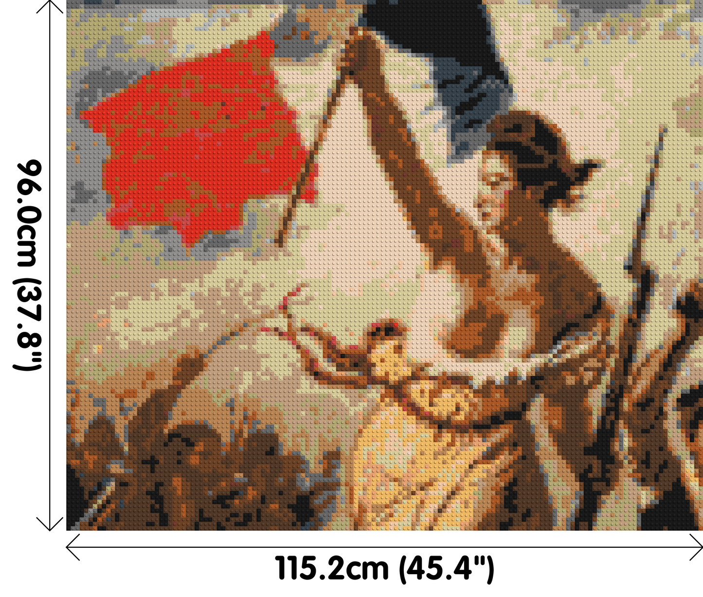 Detail of Liberty Leading The People by Eugène Delacroix - Brick Art Mosaic Kit 6x5 large
