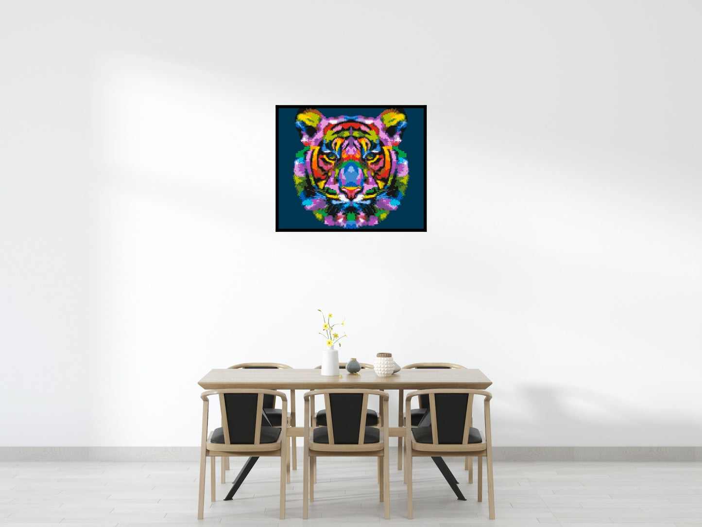 Tiger Colourful Pop Art - Brick Art Mosaic Kit 6x5 large