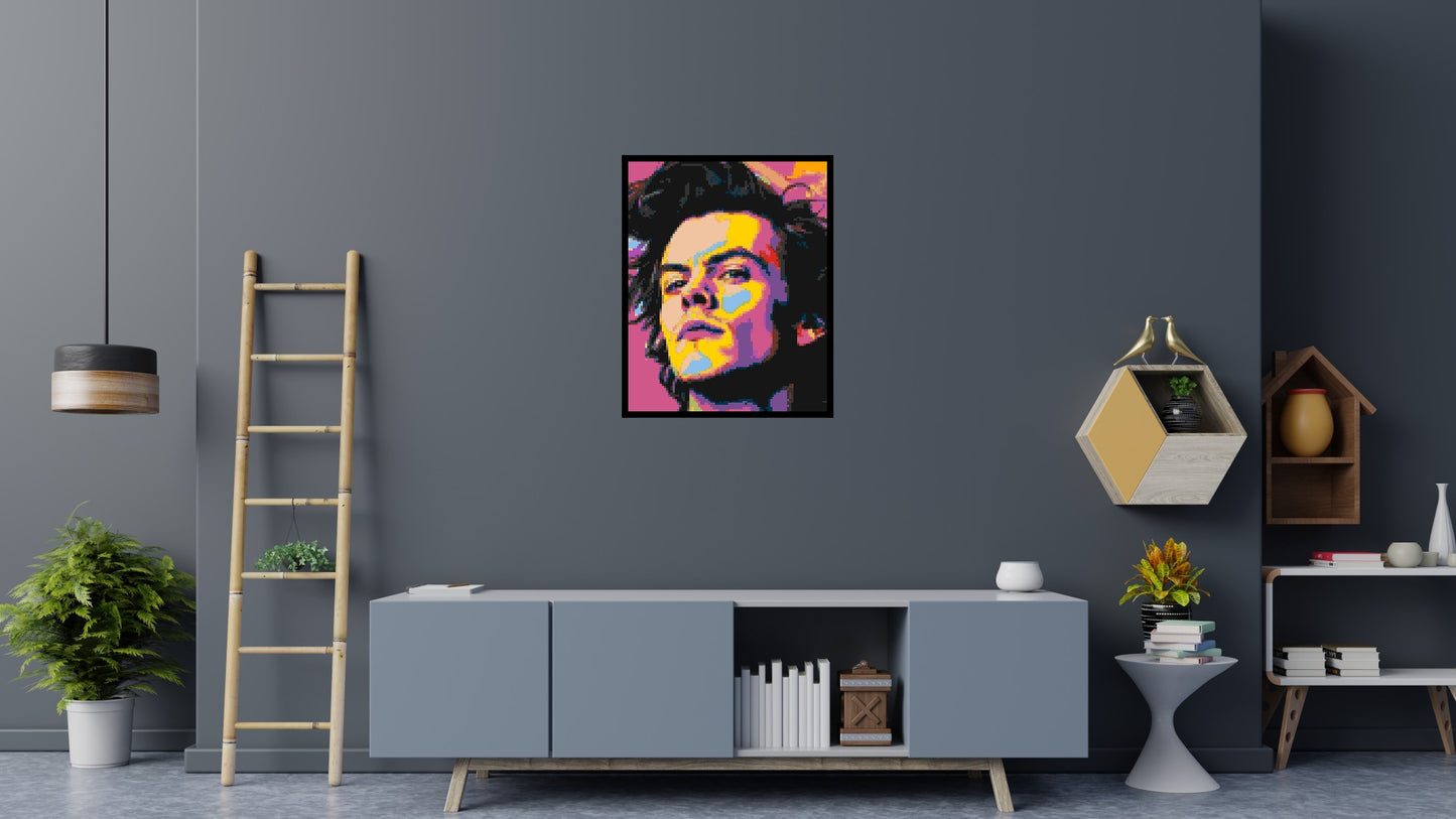 Harry Styles - Brick Art Mosaic Kit 4x5 large