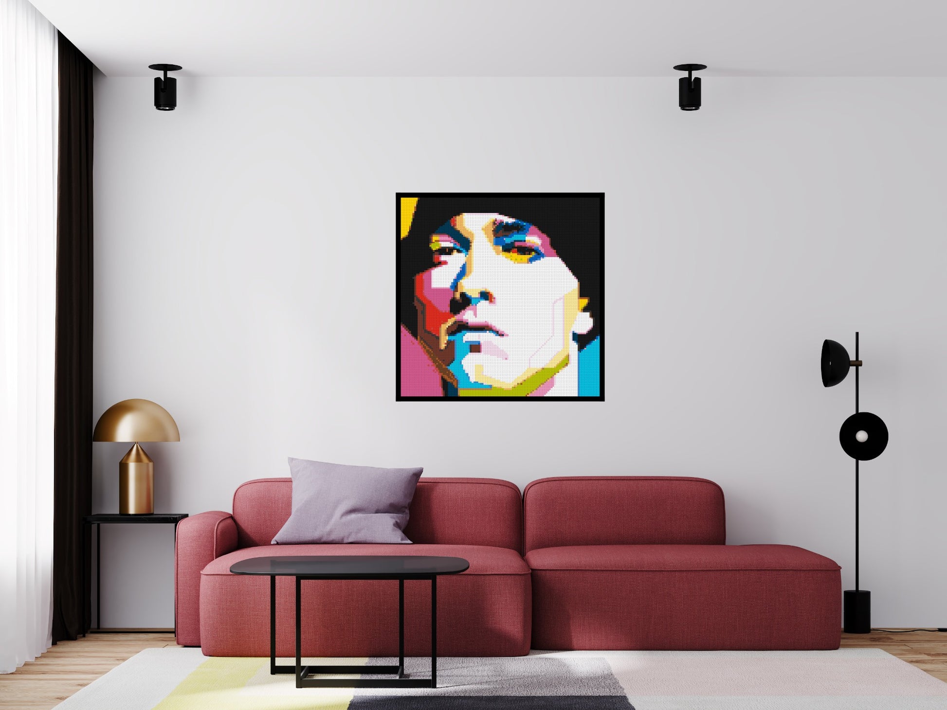 Eminem - Brick Art Mosaic Kit 5x5 scene with frame