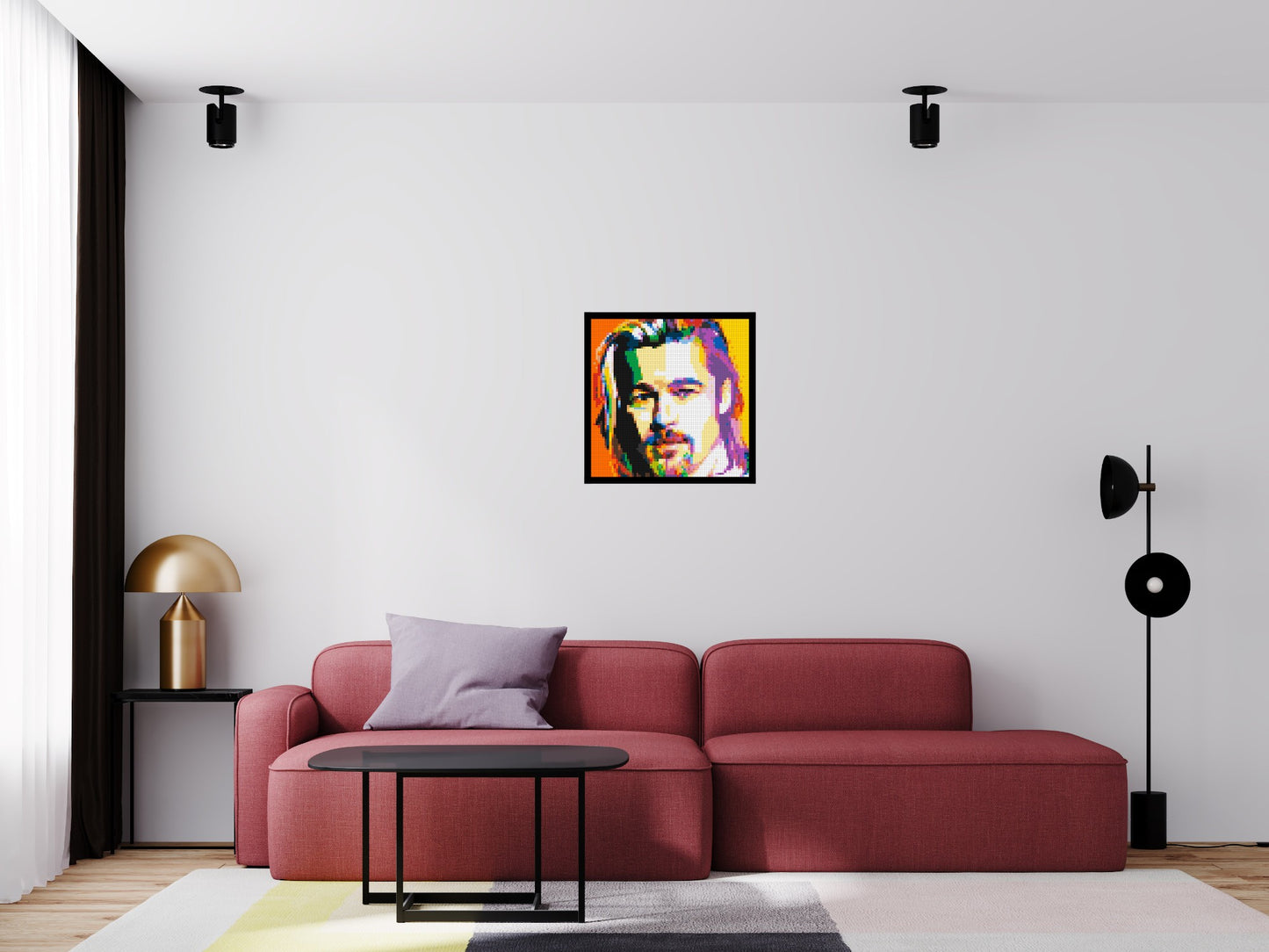 Brad Pitt - Brick Art Mosaic Kit 3x3 large